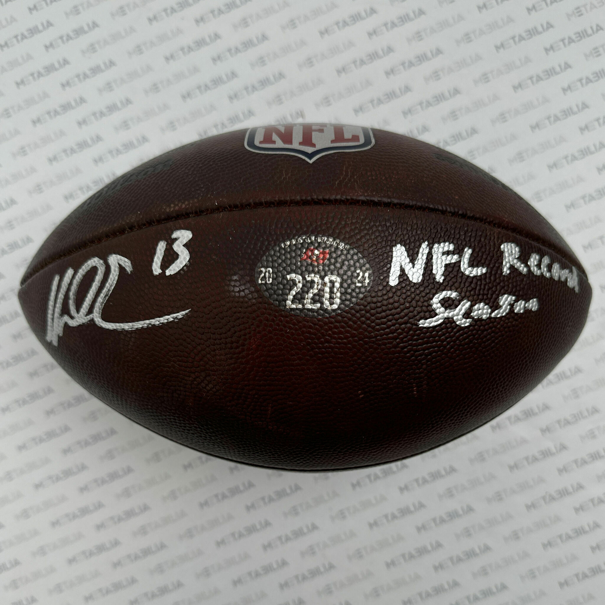 #13 Evans Signed & Inscribed Game-Used Ball #220 - 2024-2025 Season