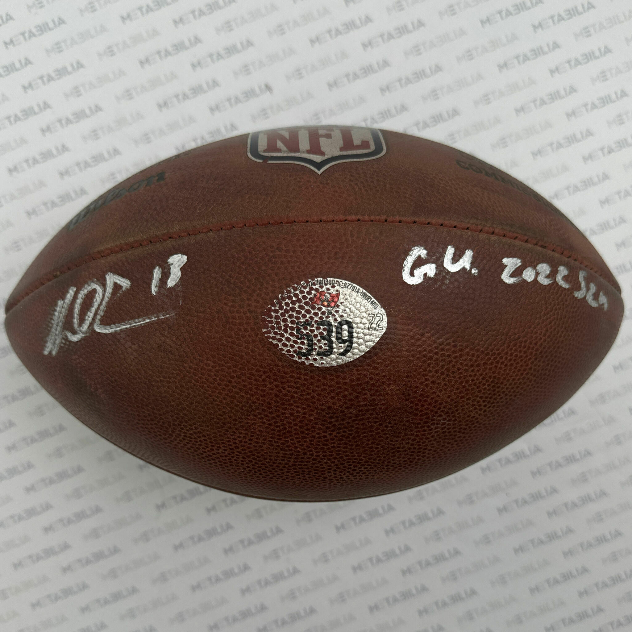 #13 Evans Signed & Inscribed Game-Used Ball #539 - 2022-2023 Season