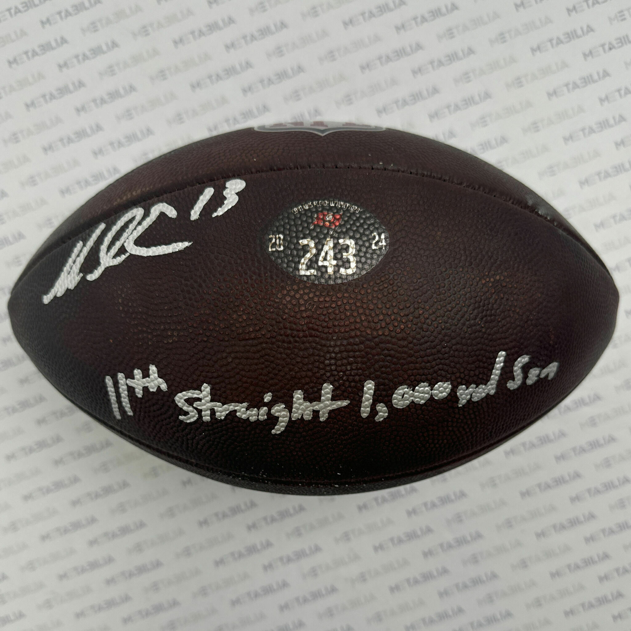 #13 Evans Signed & Inscribed Game-Used Ball #243 - 2024-2025 Season