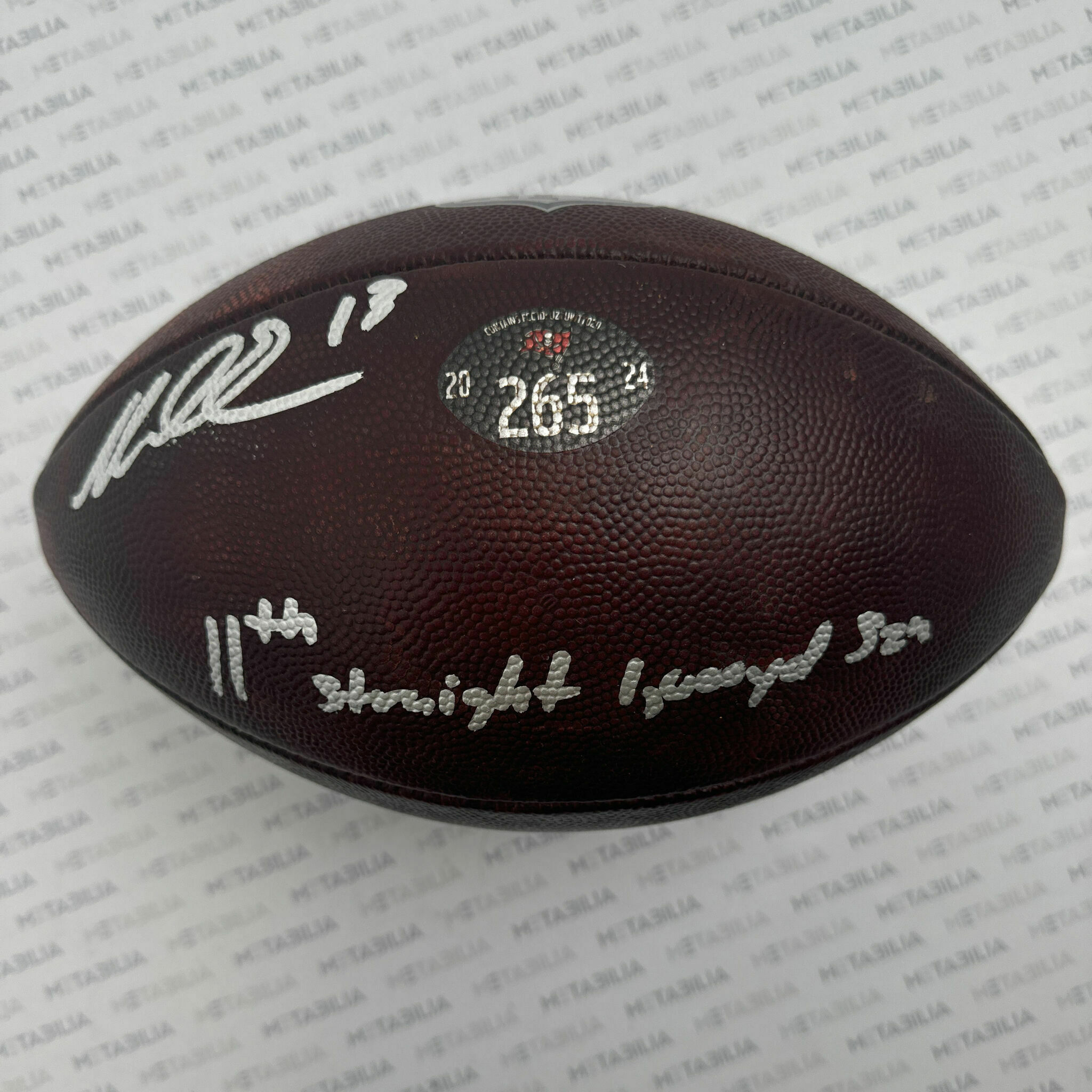 #13 Evans Signed & Inscribed Game-Used Ball #265 - 2024-2025 Season