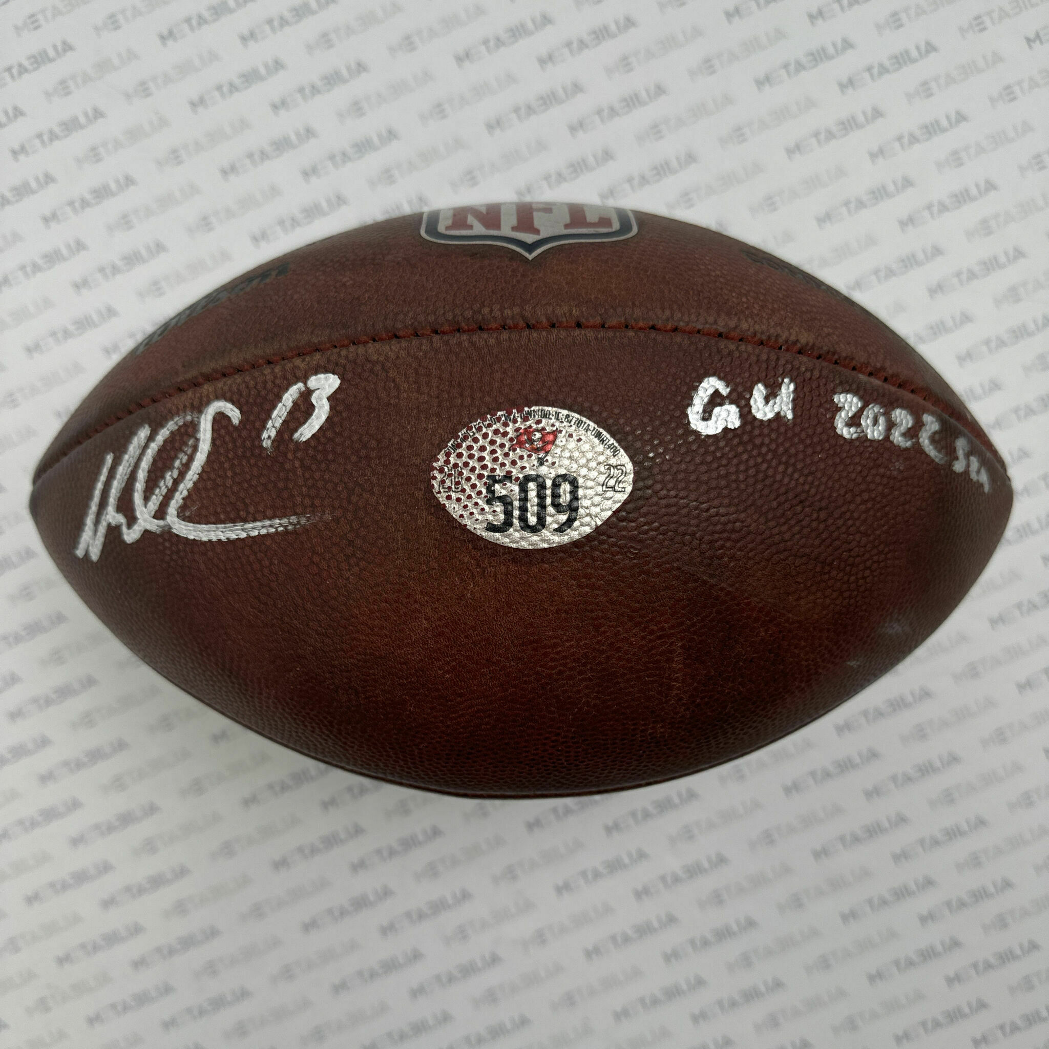 #13 Evans Signed & Inscribed Game-Used Ball #509 - 2022-2023 Season