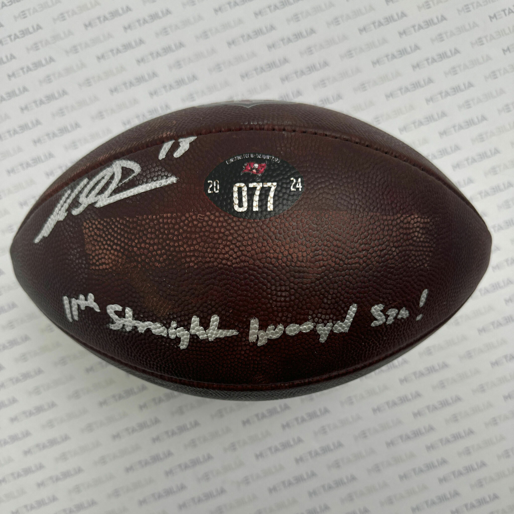 #13 Evans Signed & Inscribed Game-Used Ball #077 - 2024-2025 Season