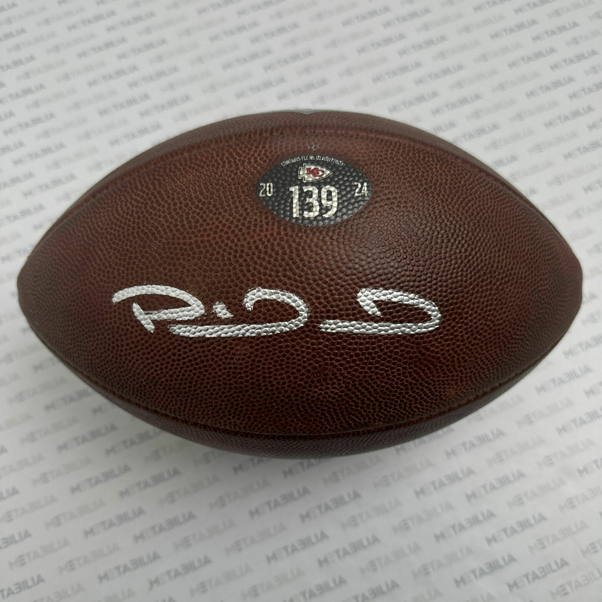 #15 Mahomes Signed & PHOTOMATCHED Game-Used Ball #139 vs LAC