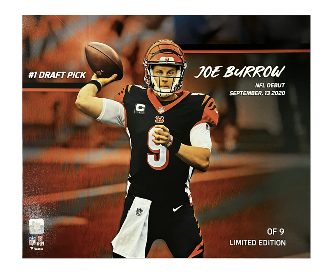 Joe Burrow Unsigned #1 Draft Pick Rookie Stat 16" x 20" Photograph LE 9