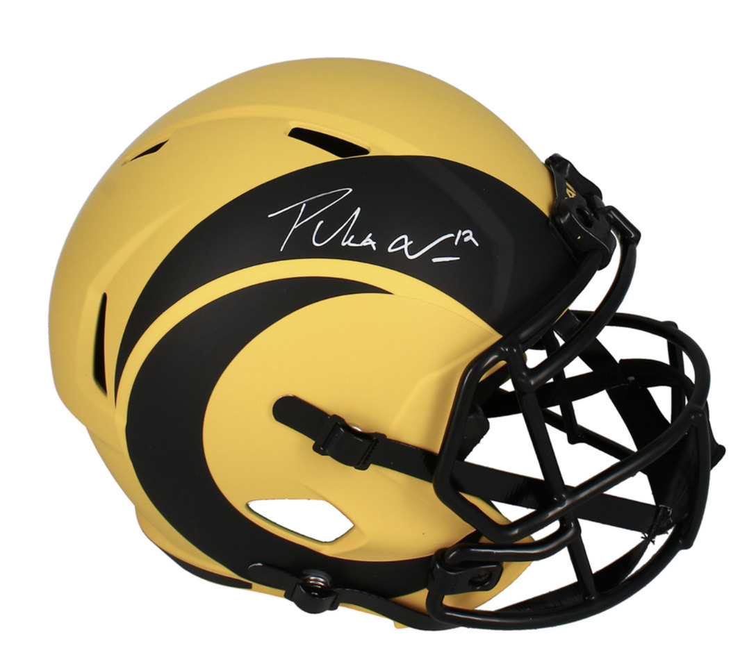 Puka Nacua Autographed Los Angeles Rams 'RAVE' Full Size Speed Helmet Fanatics