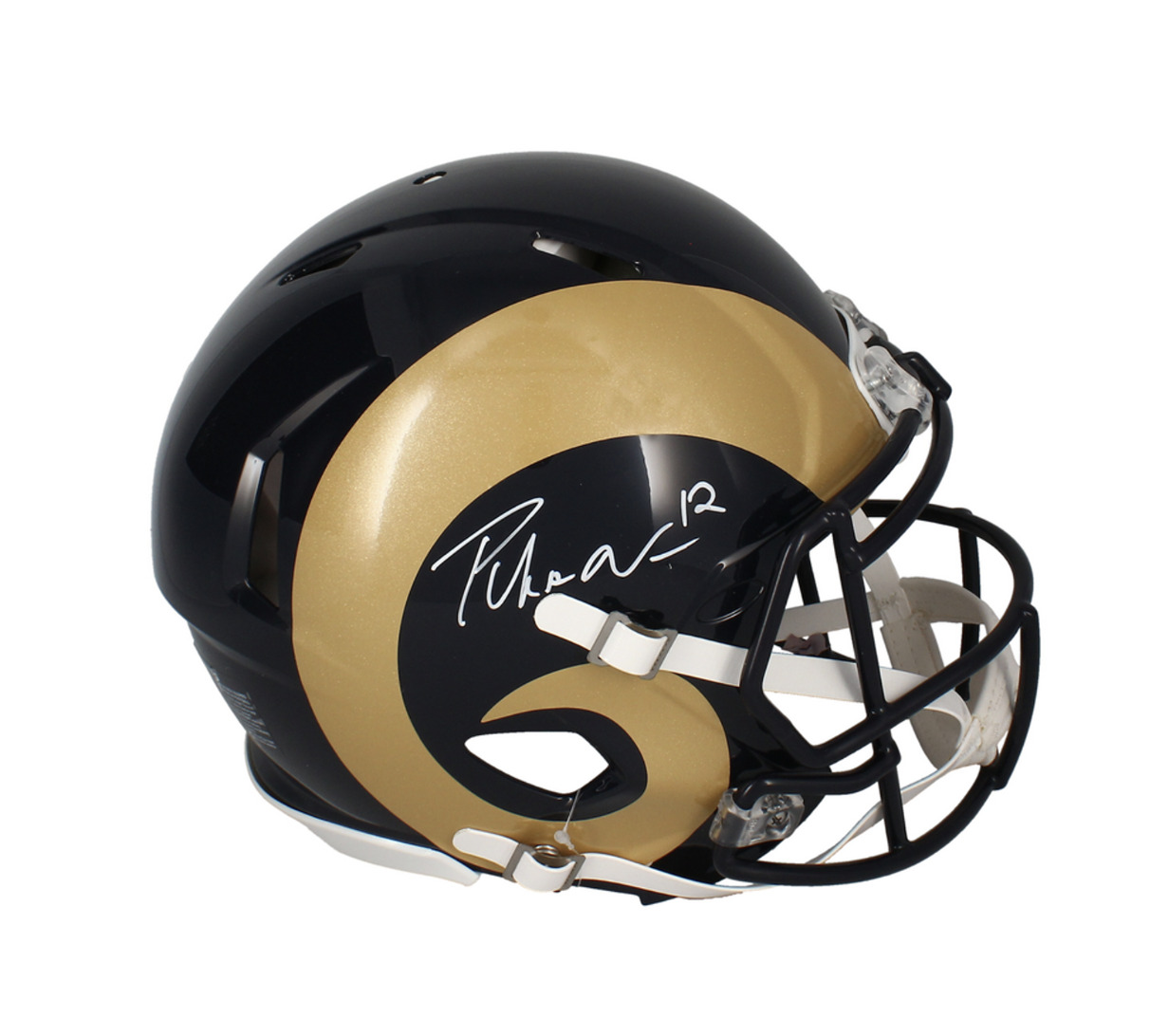 Puka Nacua Autographed Rams Authentic Throwback Speed Helmet Fanatics