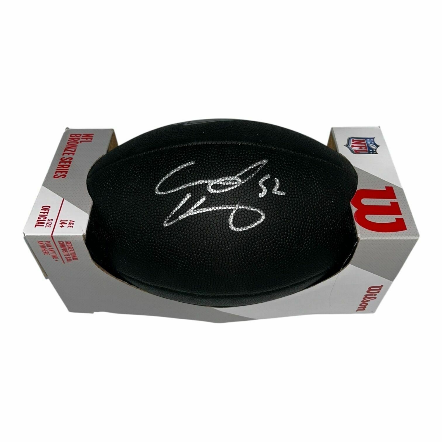 Creed Humphrey Autographed Kansas City Chiefs Black Wilson Football - Beckett