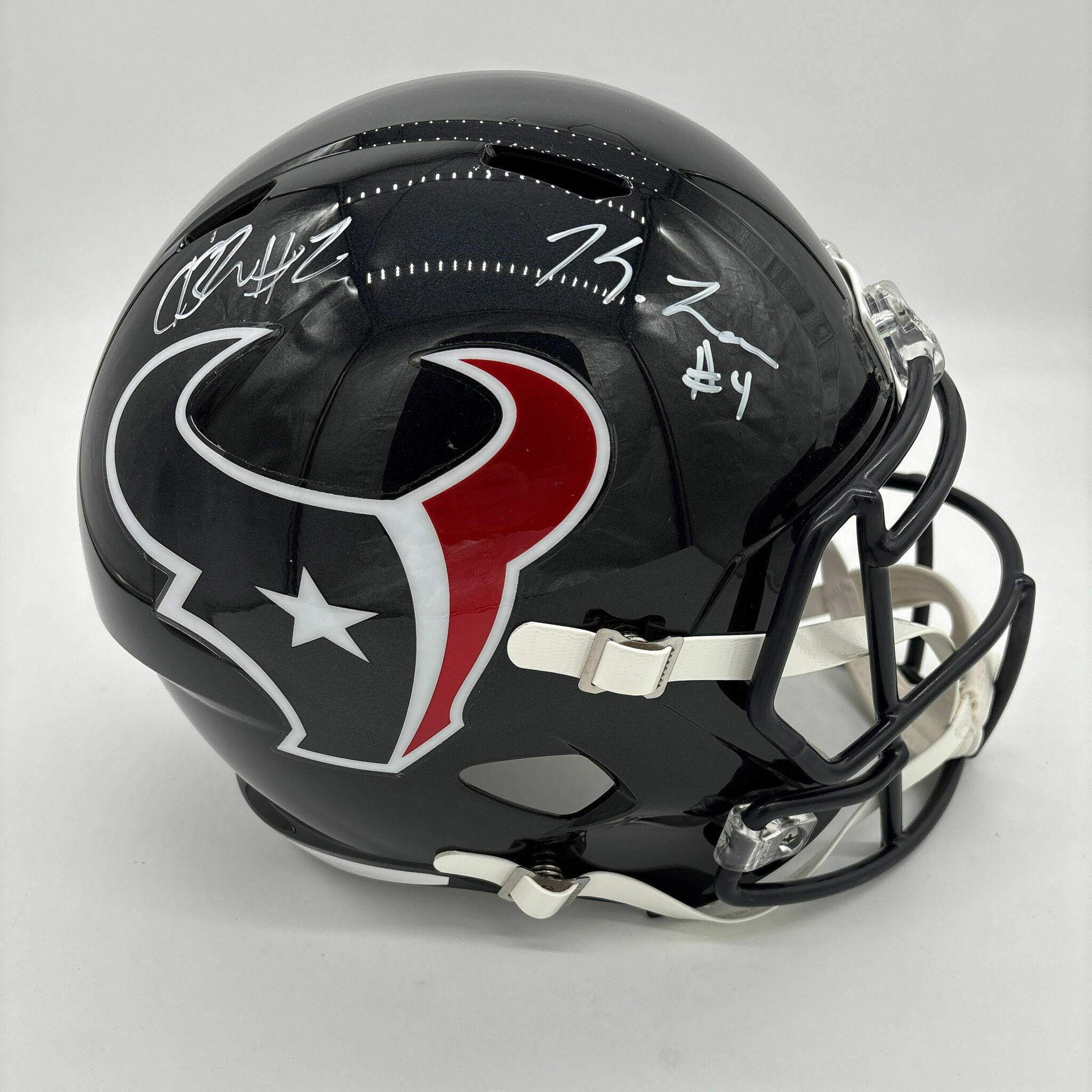 Kamari Lassiter and Calen Bullock Signed Full Size Speed Replica Helmet