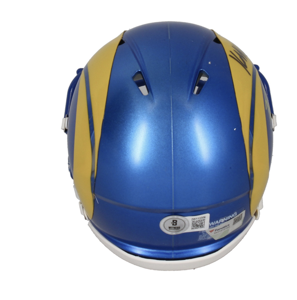 Puka Nacua / Kyren Williams Autographed Rams Mini Speed Helmet Beckett