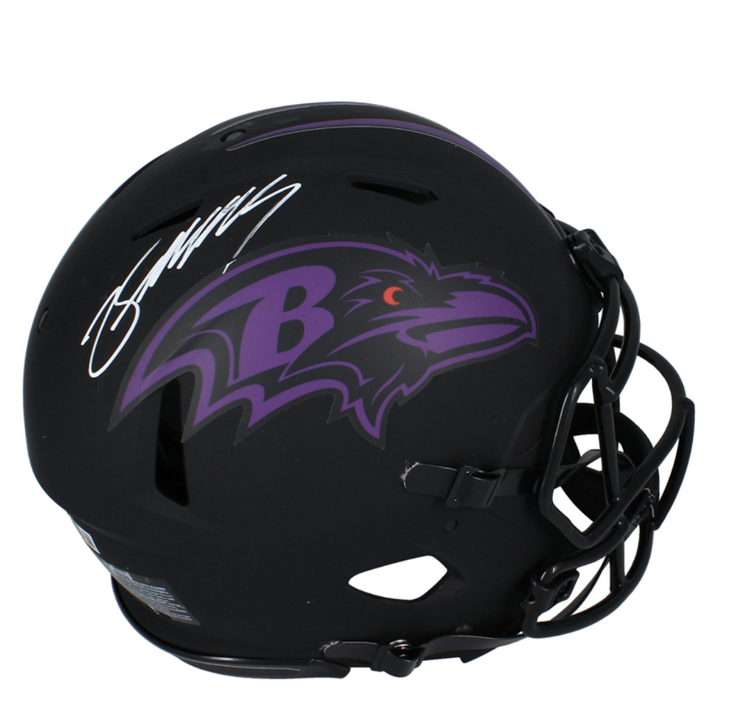 Zay Flowers Autographed Ravens Authentic 'Eclipse' Speed Helmet Beckett