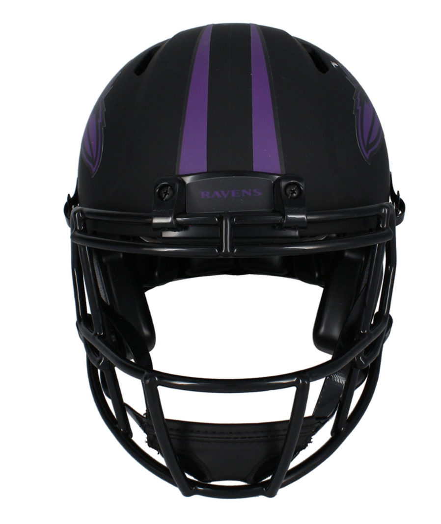 Zay Flowers Autographed Ravens Authentic 'Eclipse' Speed Helmet Beckett
