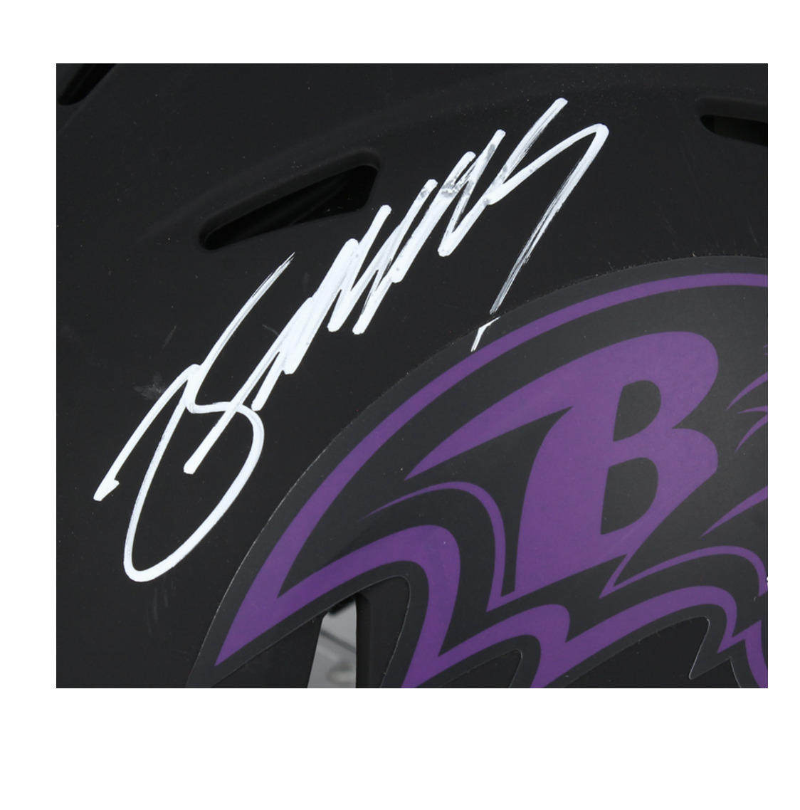 Zay Flowers Autographed Ravens Authentic 'Eclipse' Speed Helmet Beckett