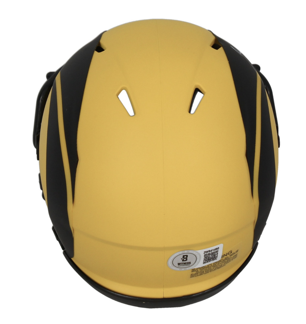 Marshall Faulk Autographed Los Angeles Rams RAVE Mini Speed Helmet