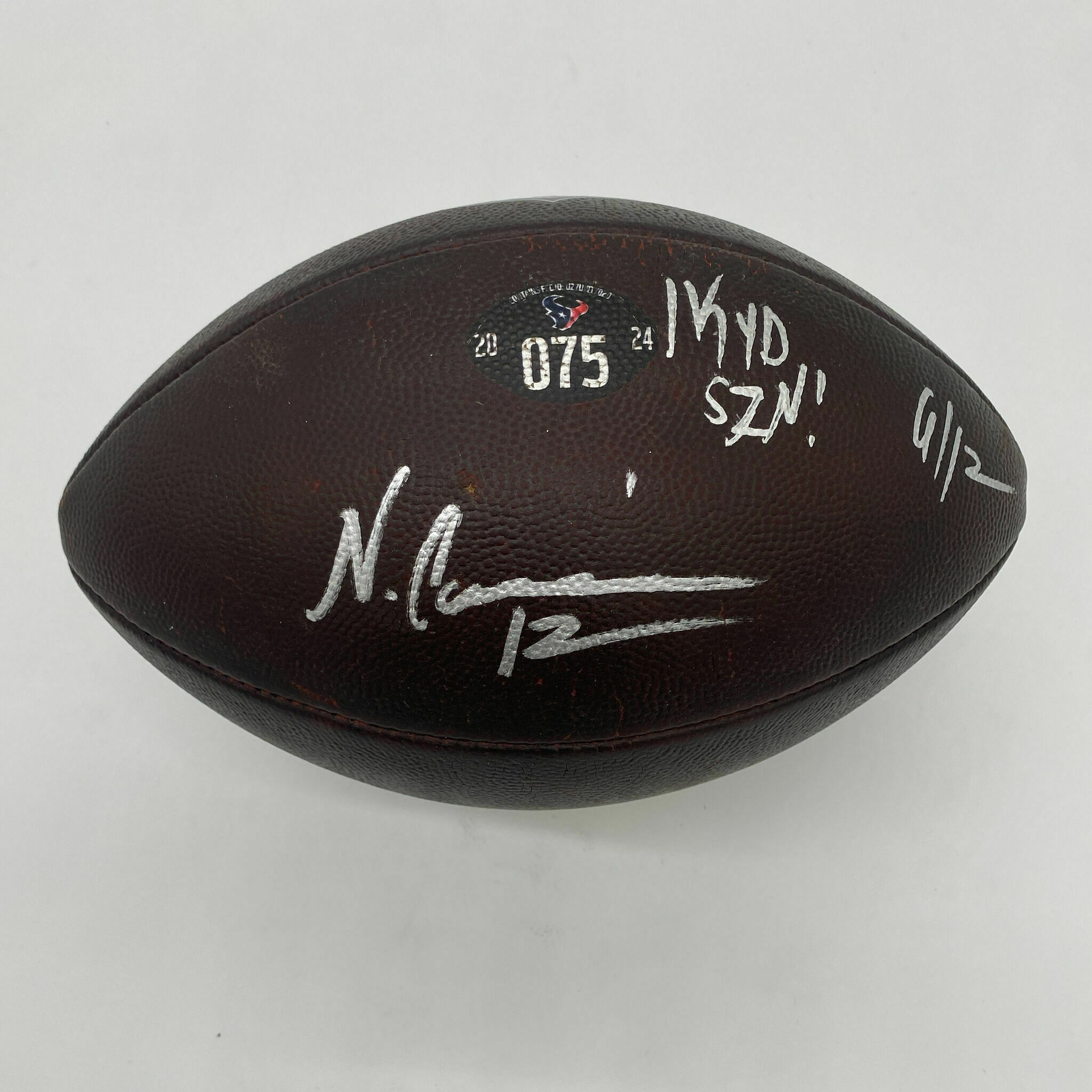 Collins Signed & Inscribed #'d 6/12 Game-Used Ball #075 - 2024-2025 Season