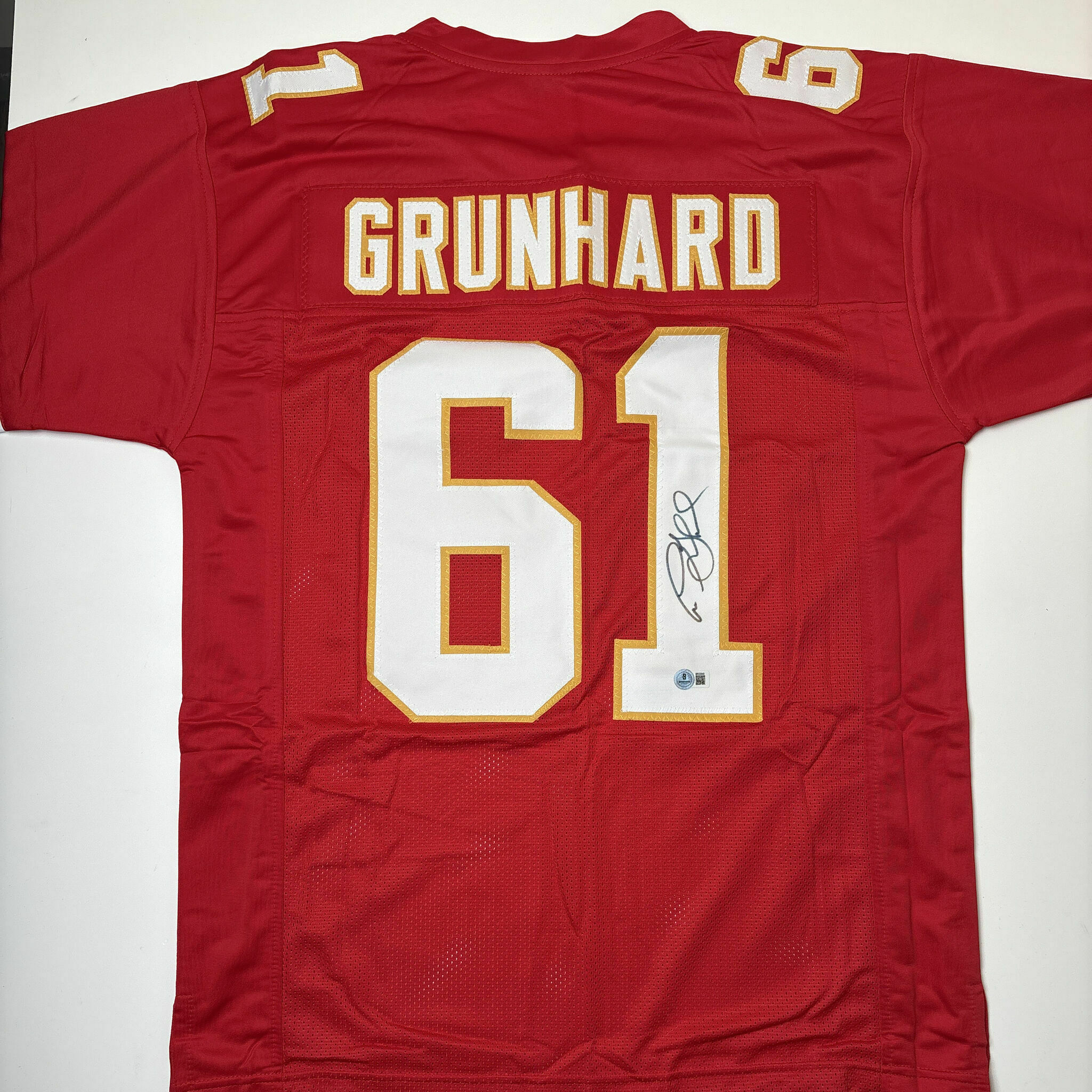 Grunhard Signed Red Custom Jersey