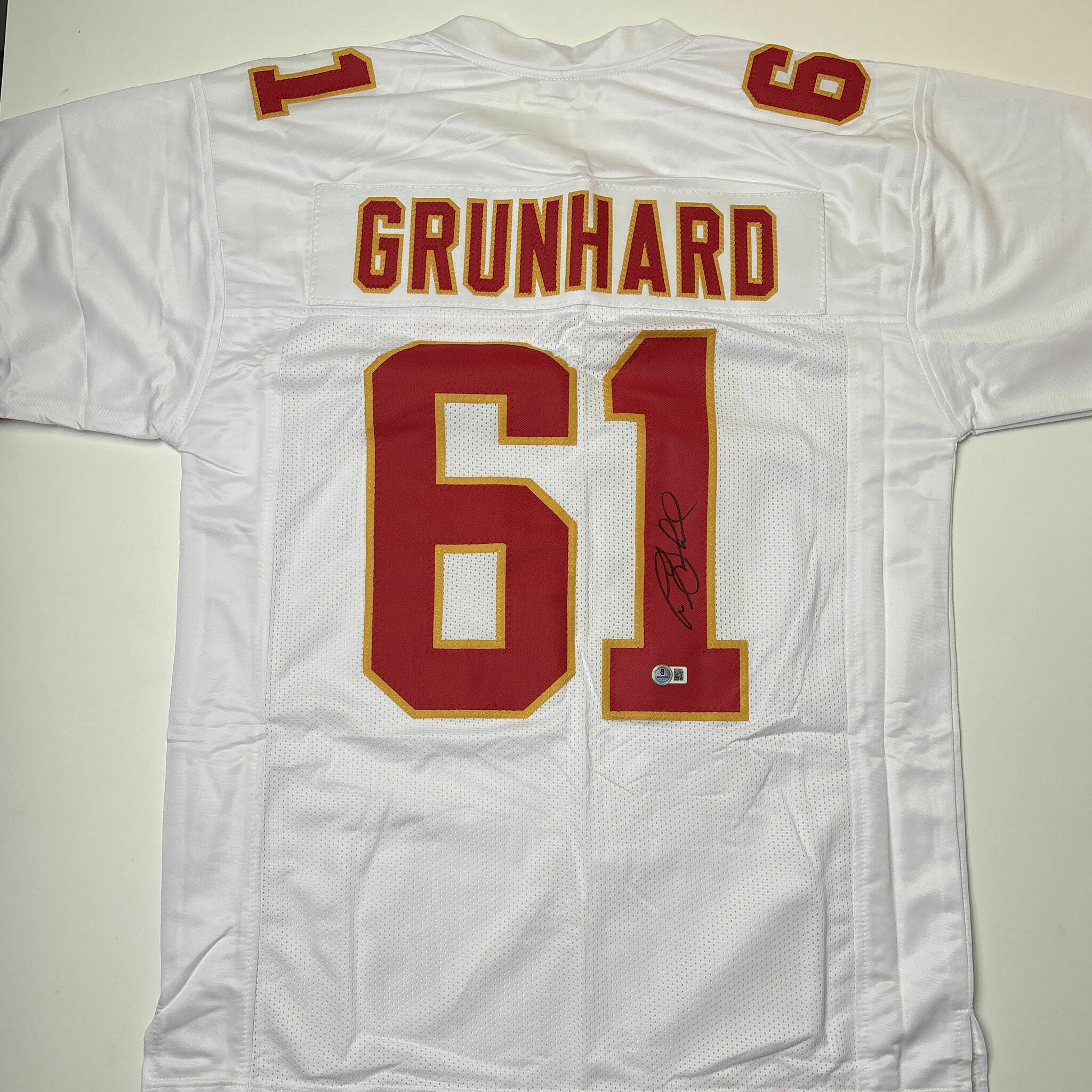 Grunhard Signed White Custom Jersey