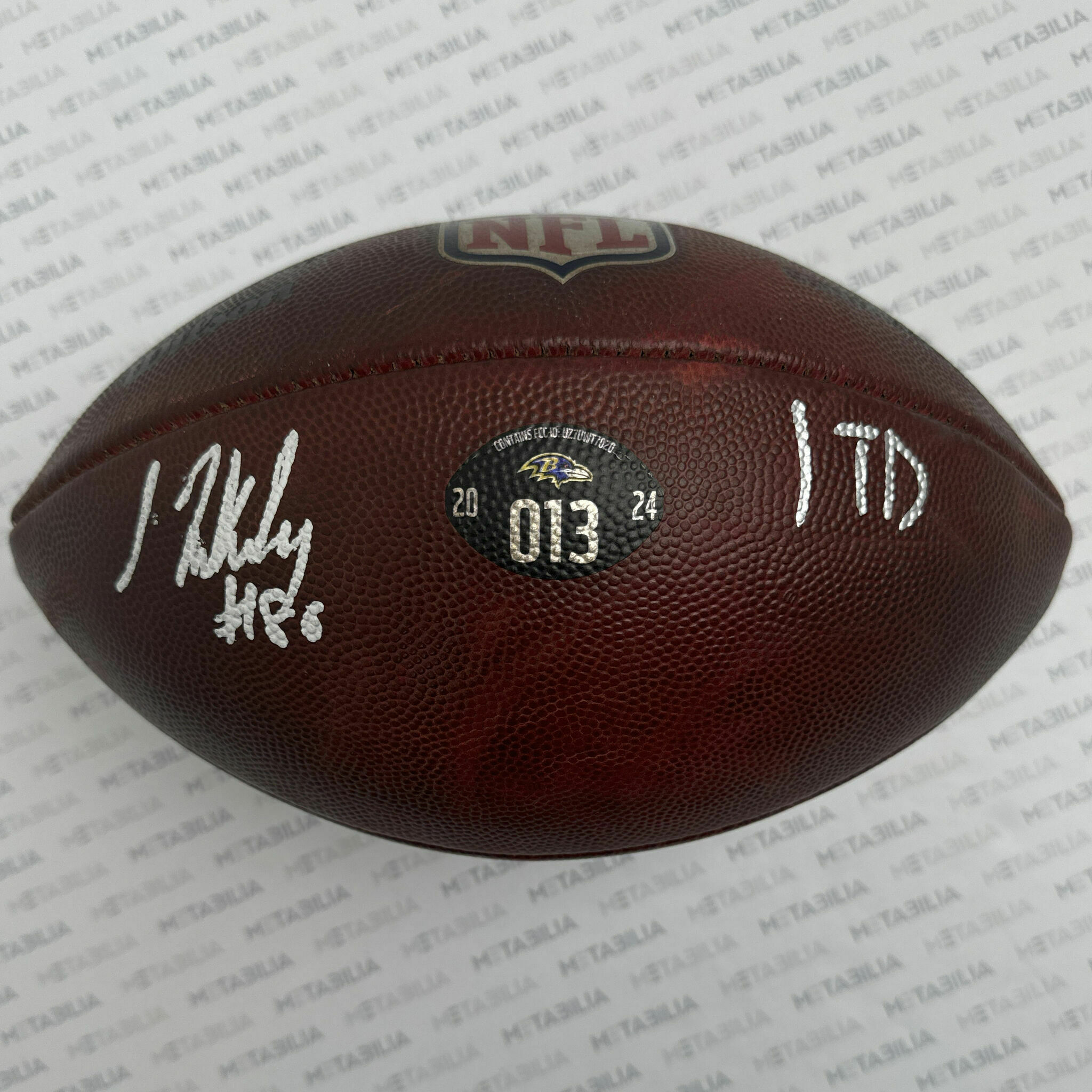 #80 Likely Signed & Inscribed Game-Used Ball #013 vs Steelers