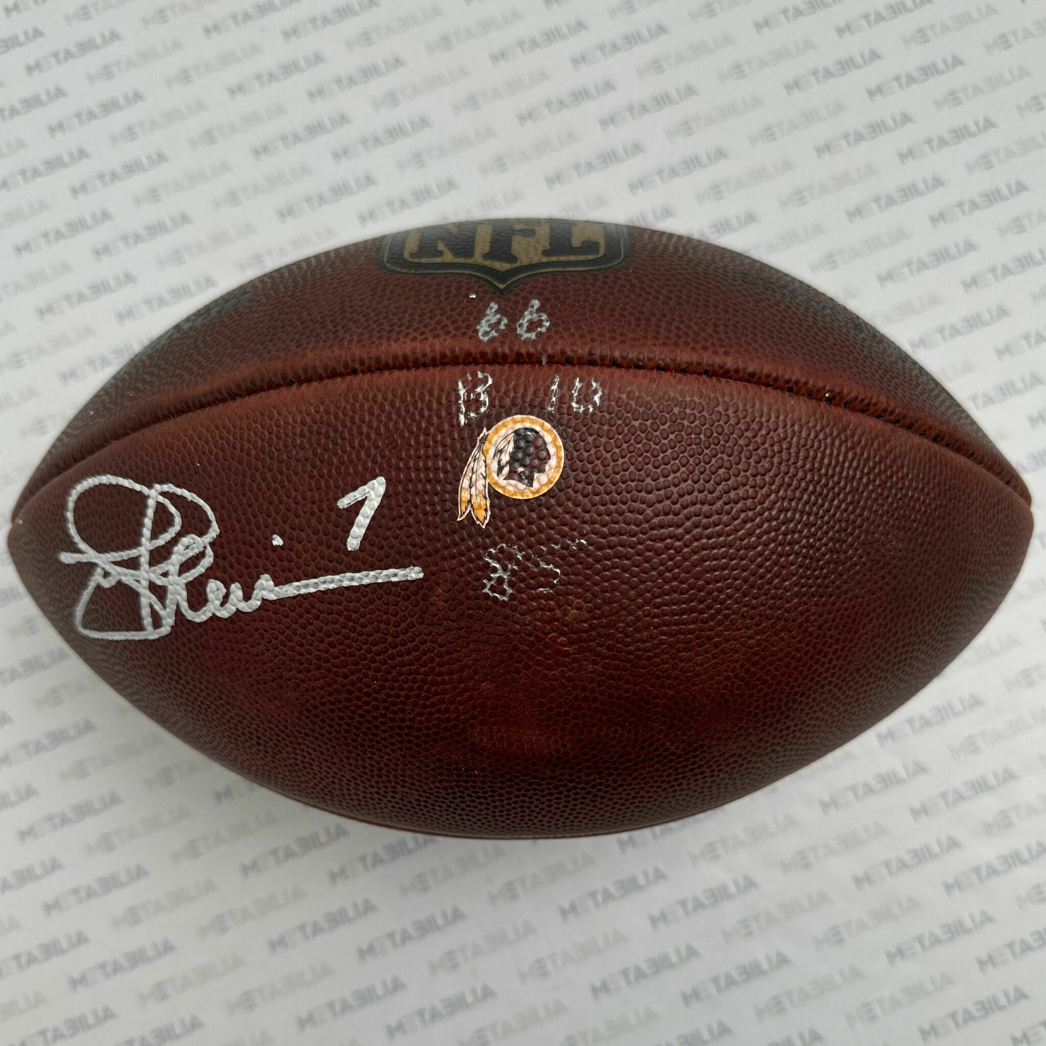 Joe Theismann Signed Redskins Team-Issued Ball - #1