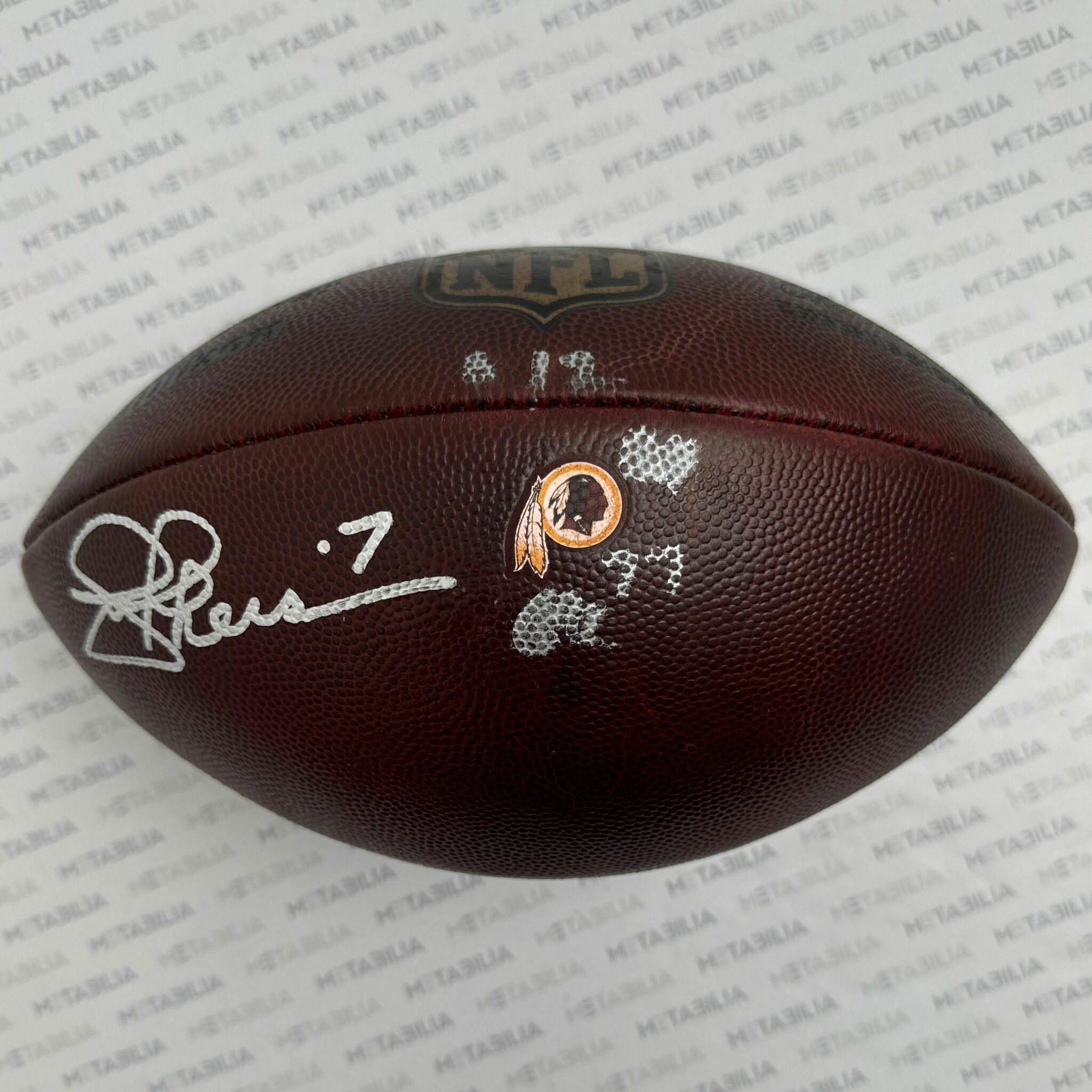 Joe Theismann Signed Redskins Team-Issued Ball