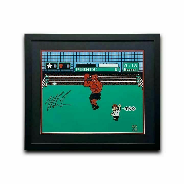 Mike Tyson Signed Punchout 16x20 Photo Professionally Framed