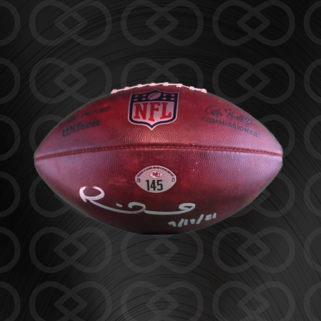 Mahomes Signed & Inscribed Multiple Game-Used Ball #145