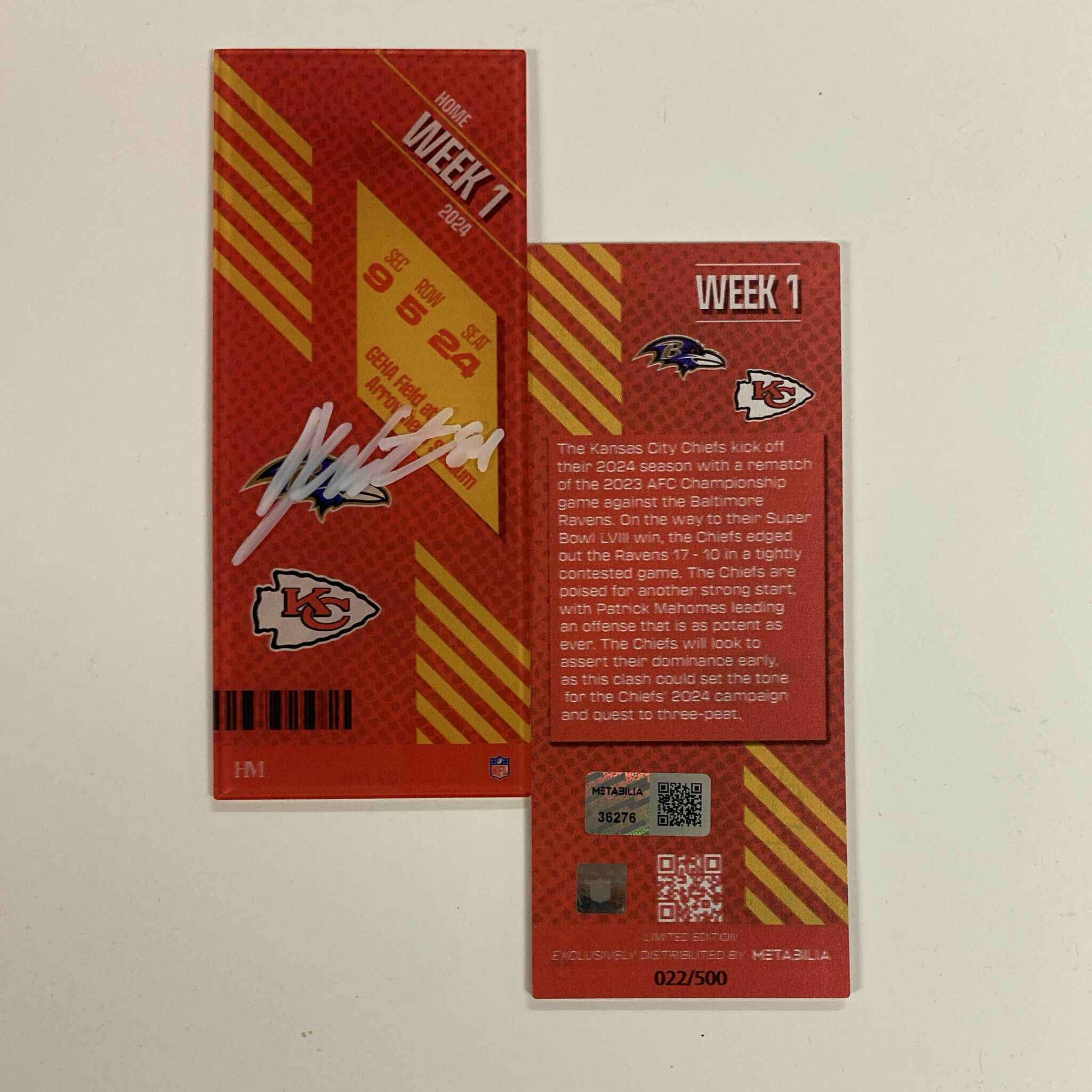 Justin Watson Signed Week 1 Commemorative Ticket
