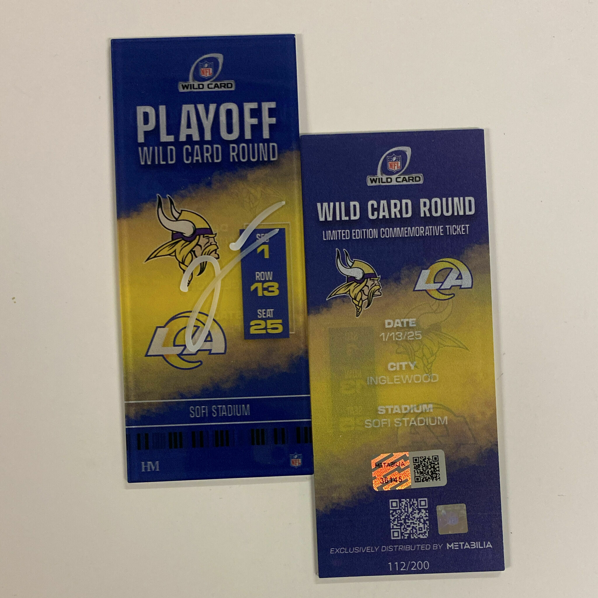 Jared Verse Signed Commemorative Ticket - Wild Card
