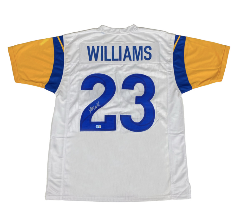 Kyren Williams of the Los Angeles Rams Autographed Custom White Jersey Beckett
