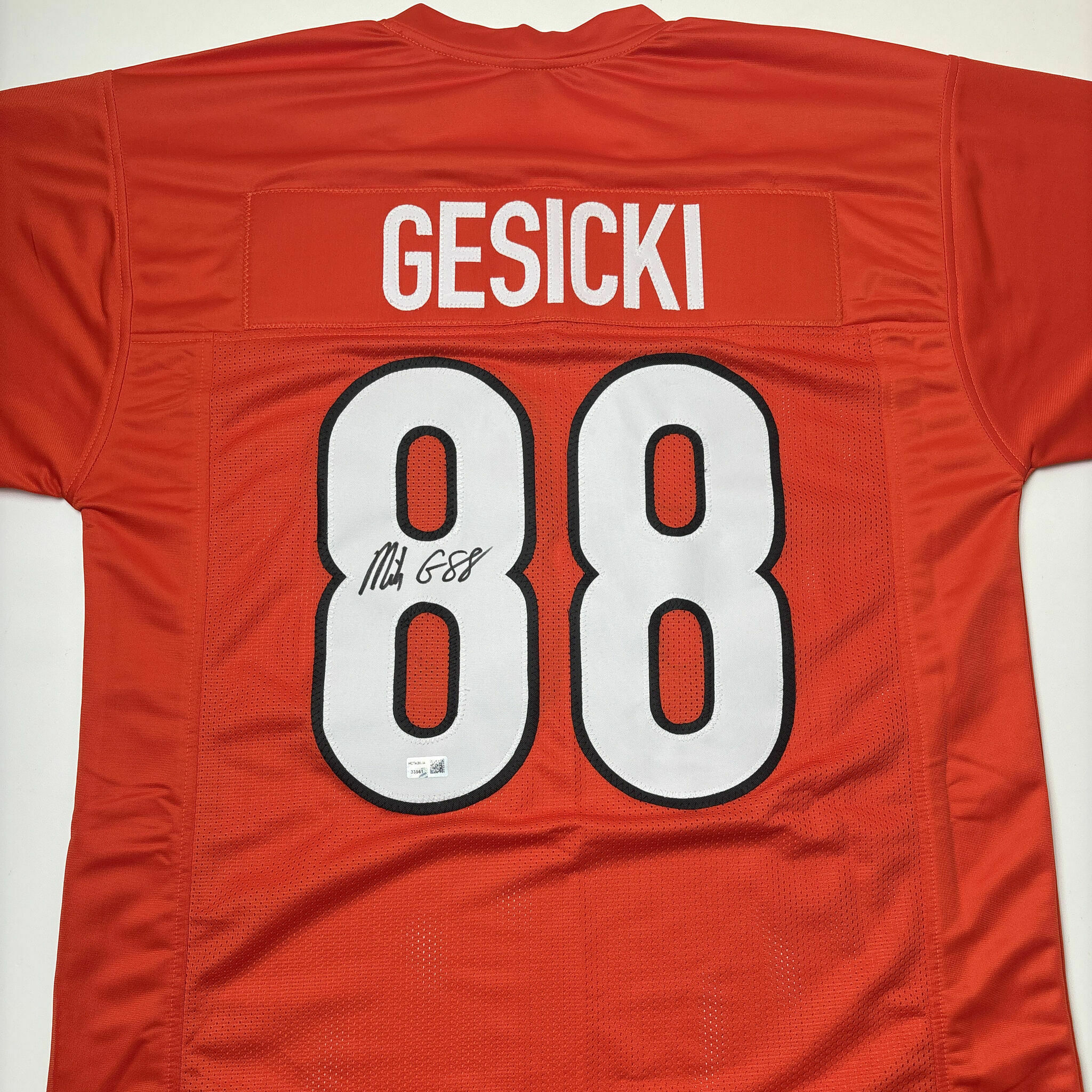 Mike Gesicki Signed Orange Custom Jersey