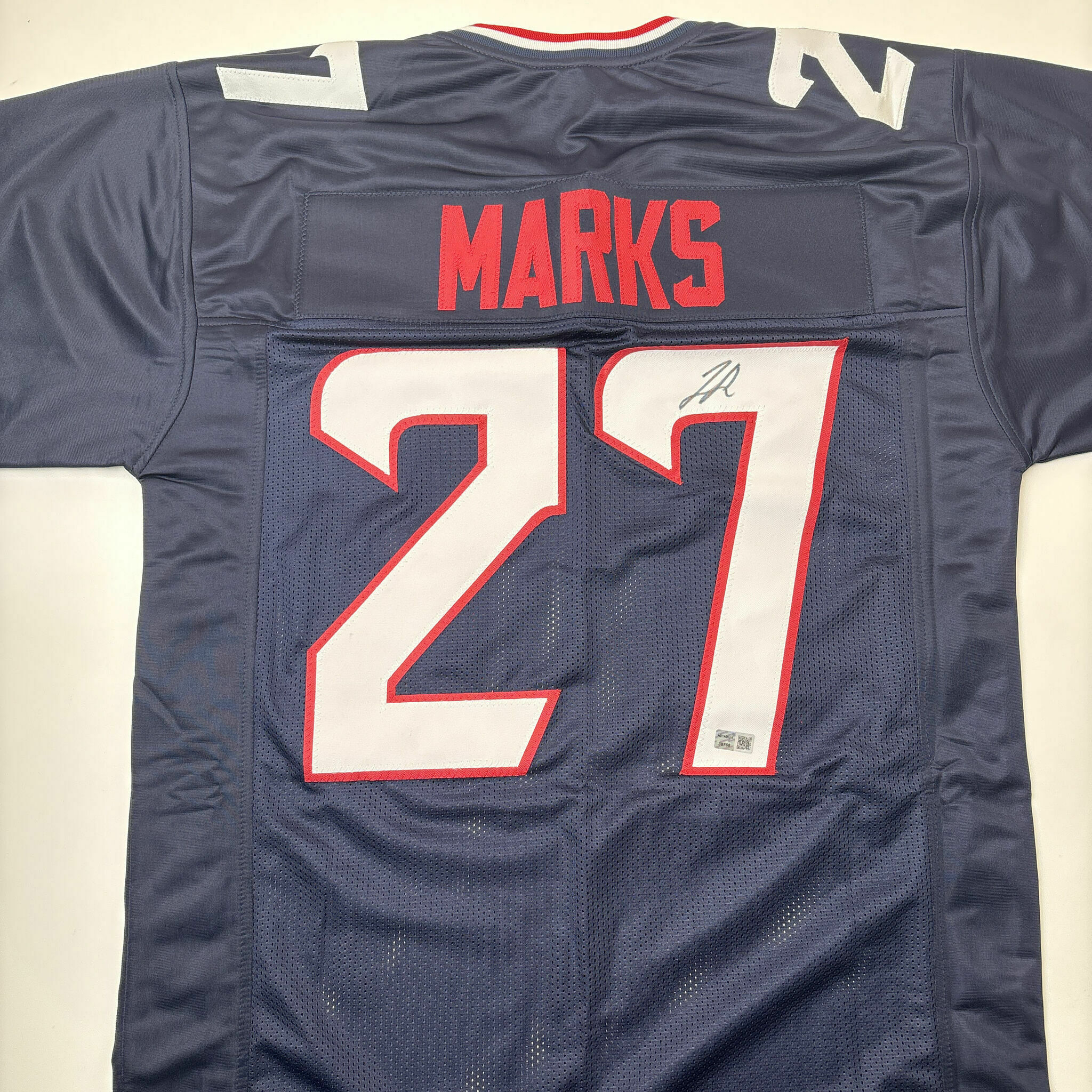 Woody Marks Signed Navy Blue Custom Jersey