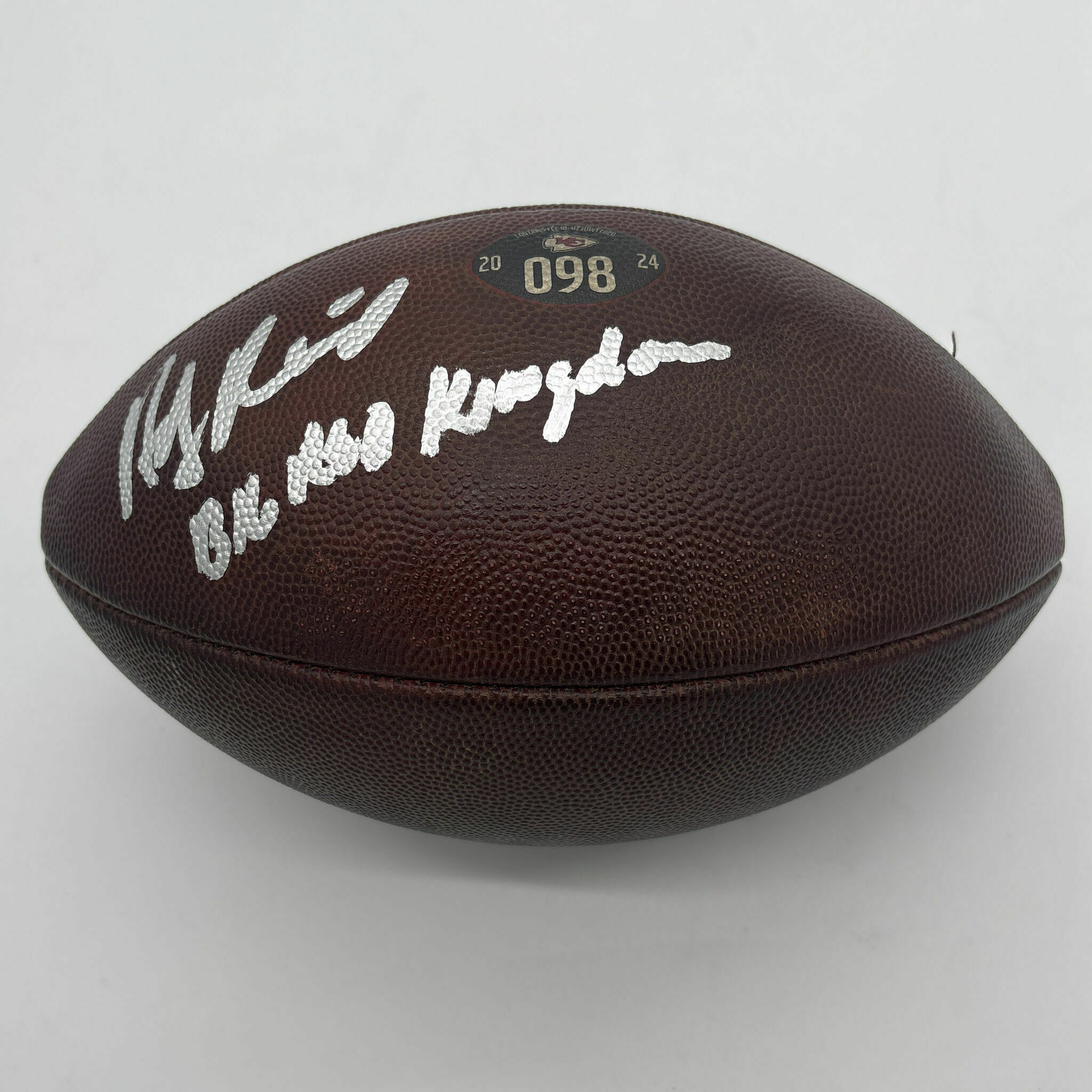 Andy Reid Signed & Inscribed Game-Used Ball #098 vs Broncos