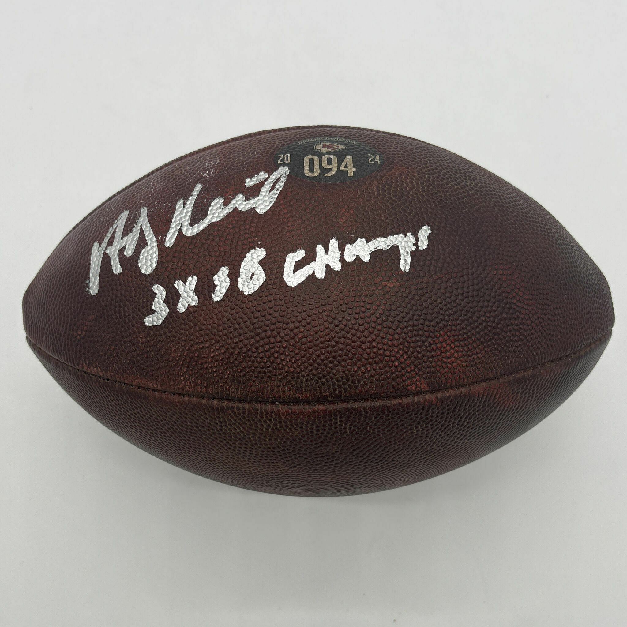 Andy Reid Signed & Inscribed Game-Used Ball #094 vs Broncos
