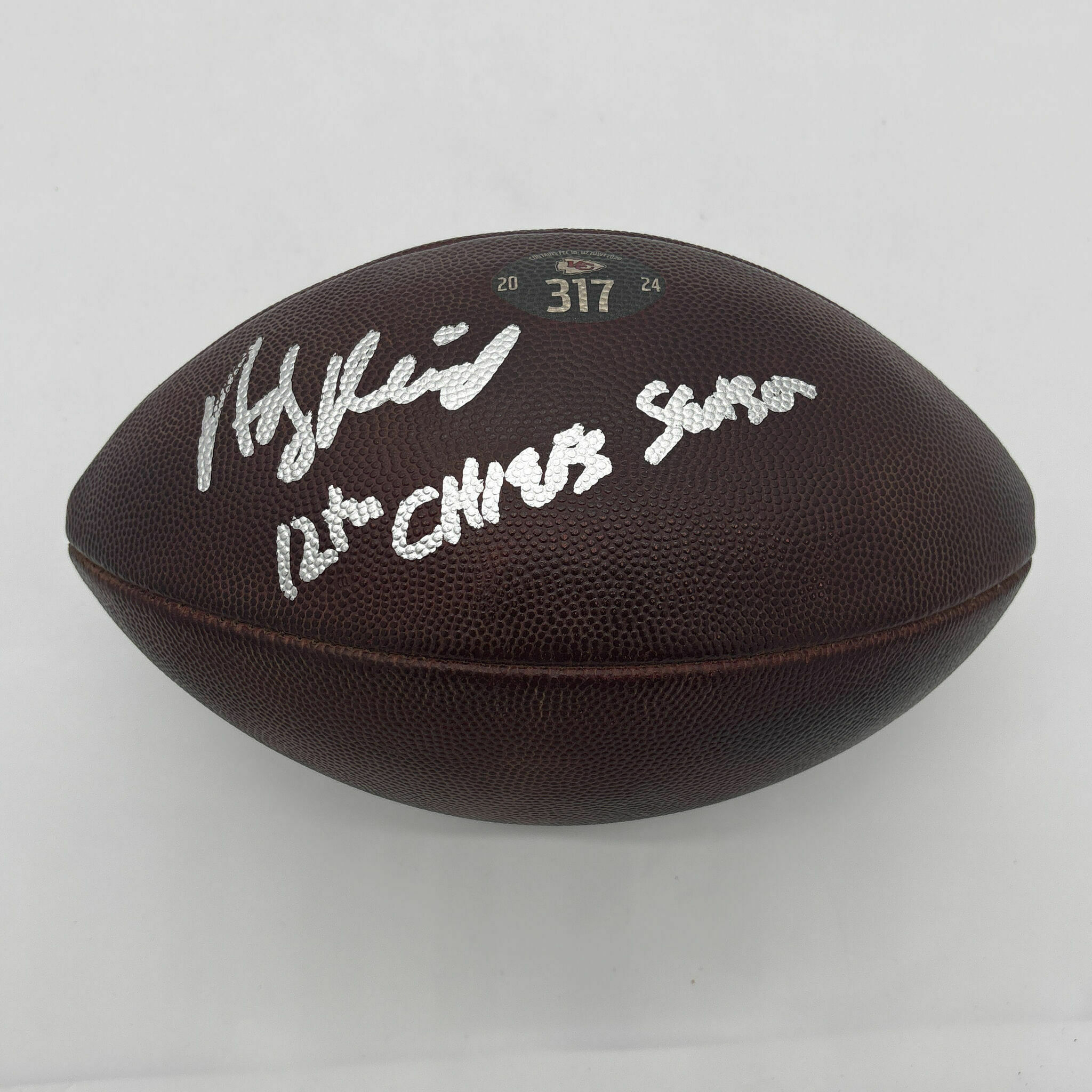 Andy Reid Signed & Inscribed Game-Used Ball #317 vs Broncos