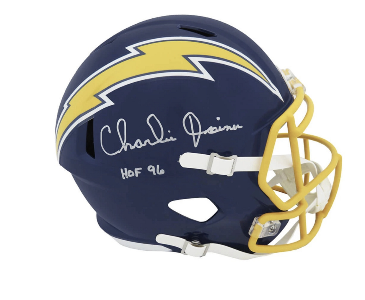 Charlie Joiner Autographed Chargers Throwback Full Size Helmet Schwartz