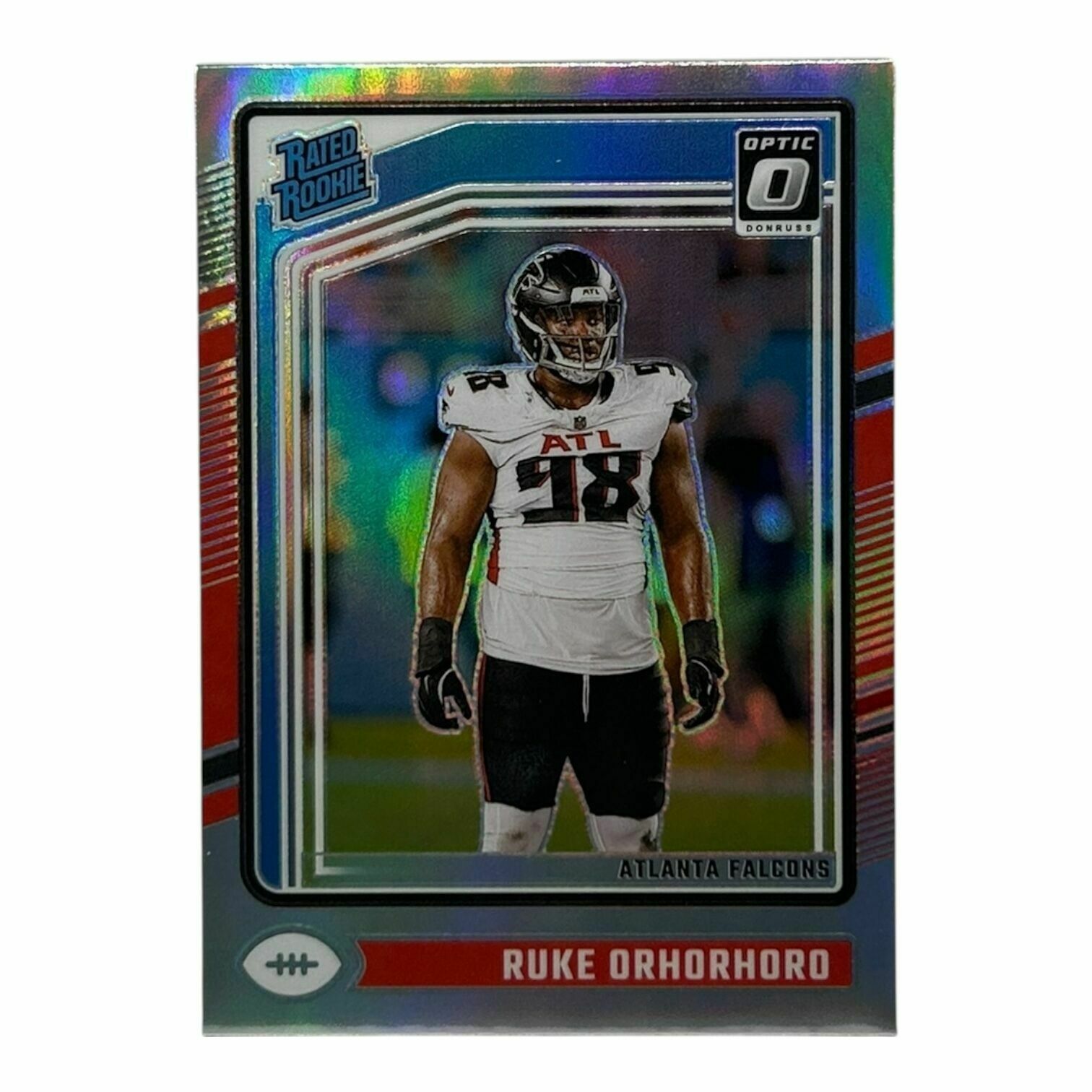 Ruke Orhorhoro 2024 Panini Donruss Optic Football Rated Rookie Silver Prizm Rookie Trading Card