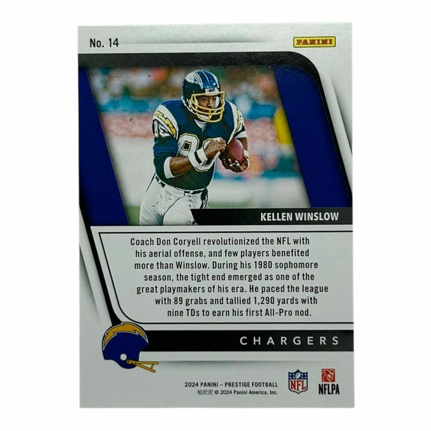 Kellen Winslow 2024 Panini Prestige Football Franchise Favorites Trading Card