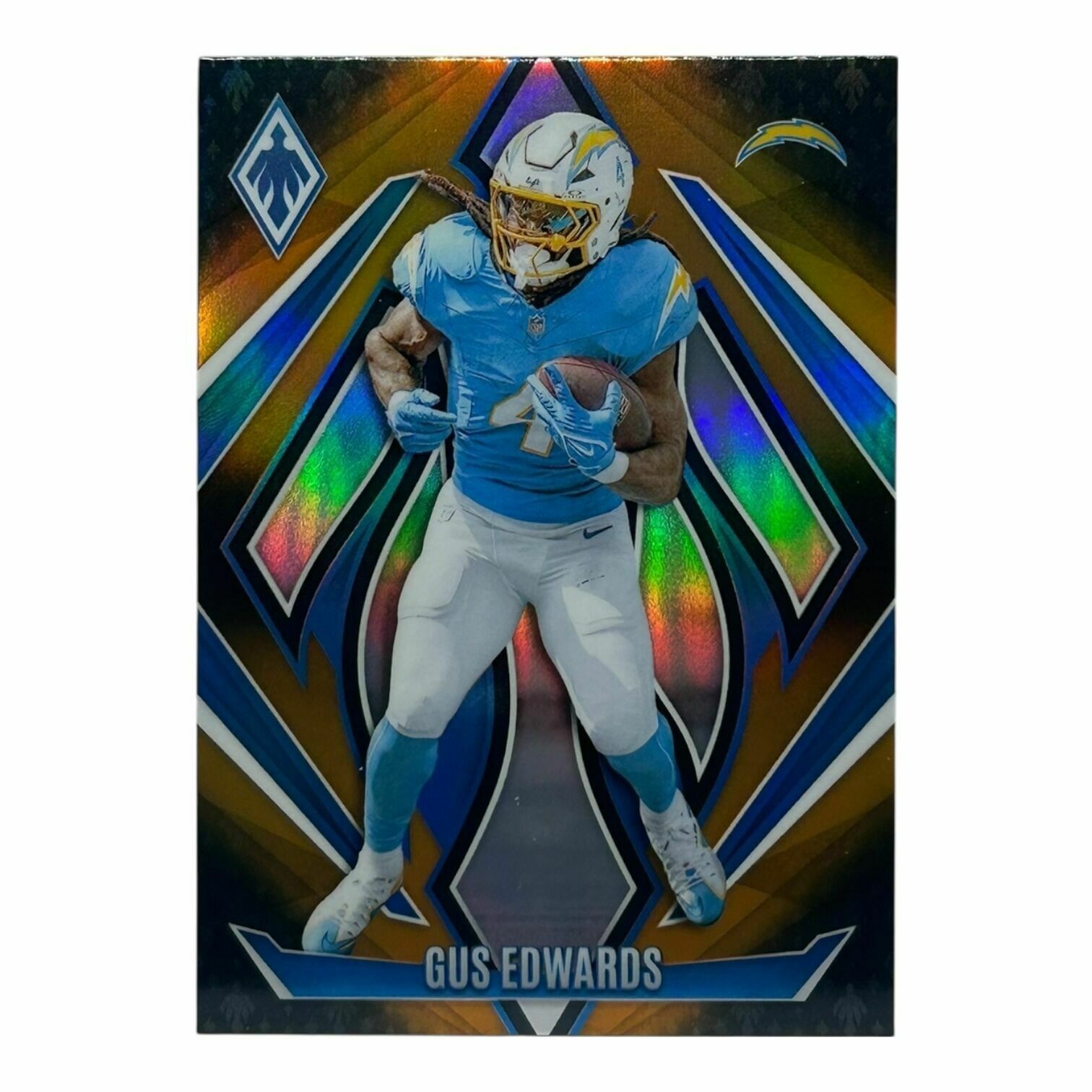 Gus Edwards 2024 Panini Phoenix Football Gold Prizm Trading Card