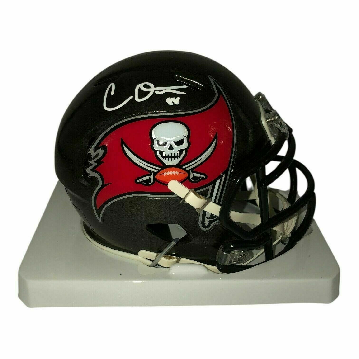 Cade Otton Autographed Tampa Bay Buccaneers Riddell Speed Mini Helmet - Fanatics Cert
