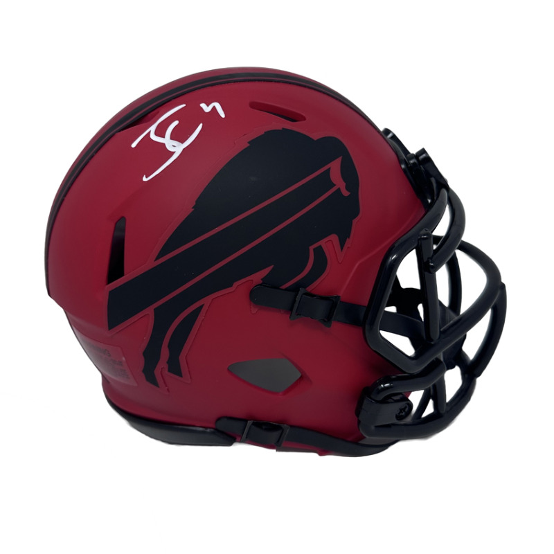 James Cook Signed Buffalo Bills RAVE Speed Mini Helmet