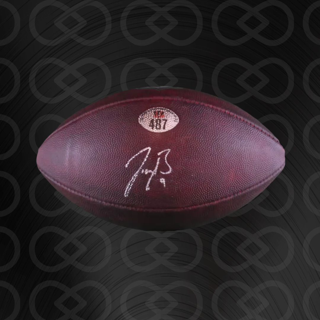 Burrow Signed PLAYOFF Game Used Ball #487