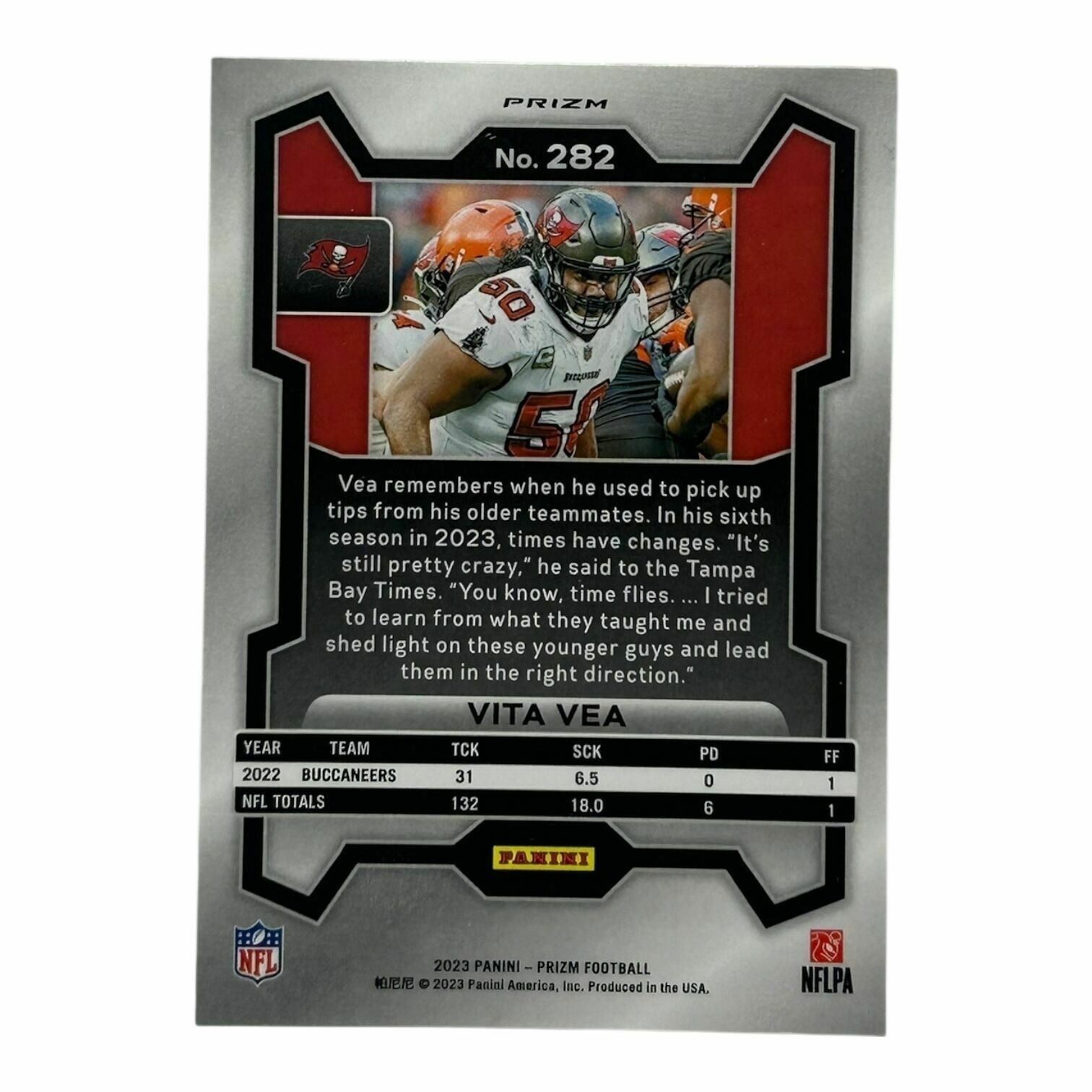 Vita Vea 2023 Panini Prizm Football Checkerboard Prizm Super Short Print Trading Card