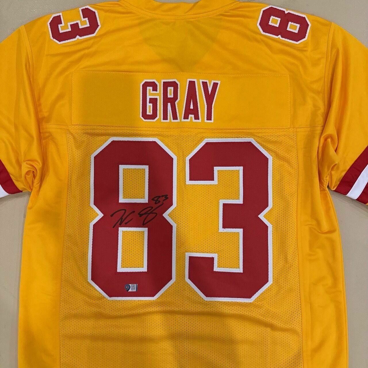 Noah Gray Signed Yellow Custom Jersey