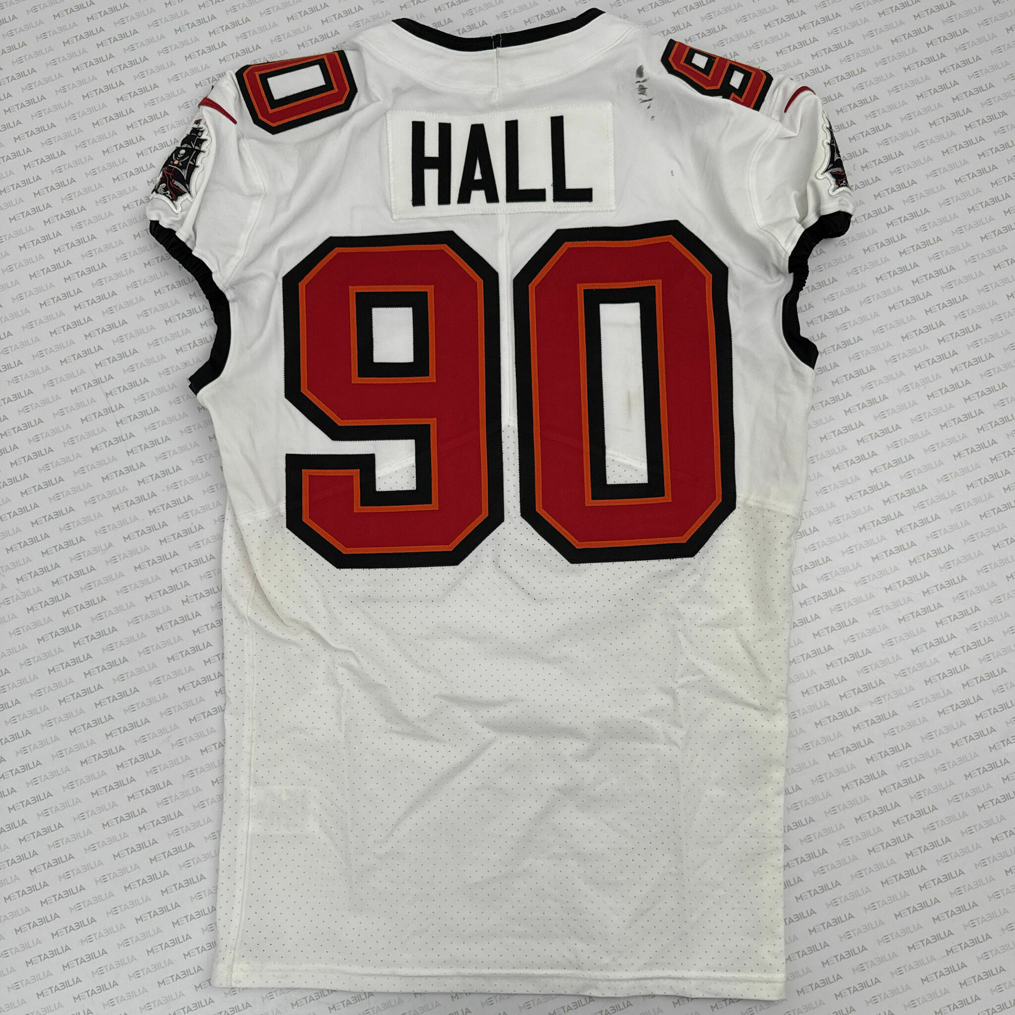 #90 Hall PS2 Game-Worn Jersey vs Steelers