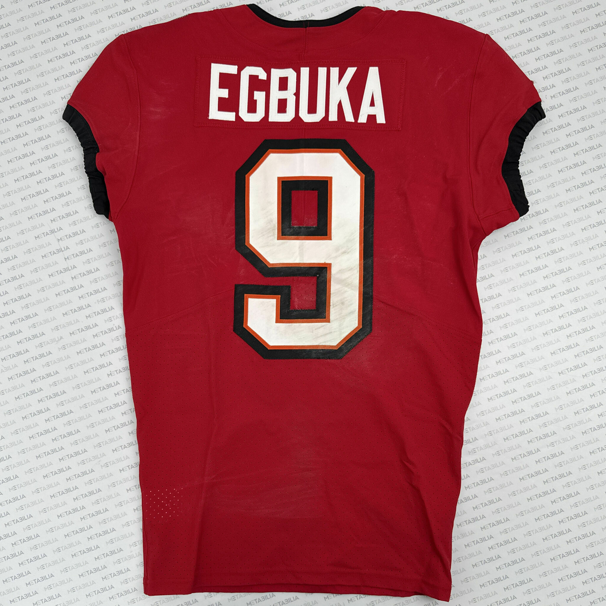 #9 Egbuka PS1 Rookie Season Game-Worn Jersey vs Titans