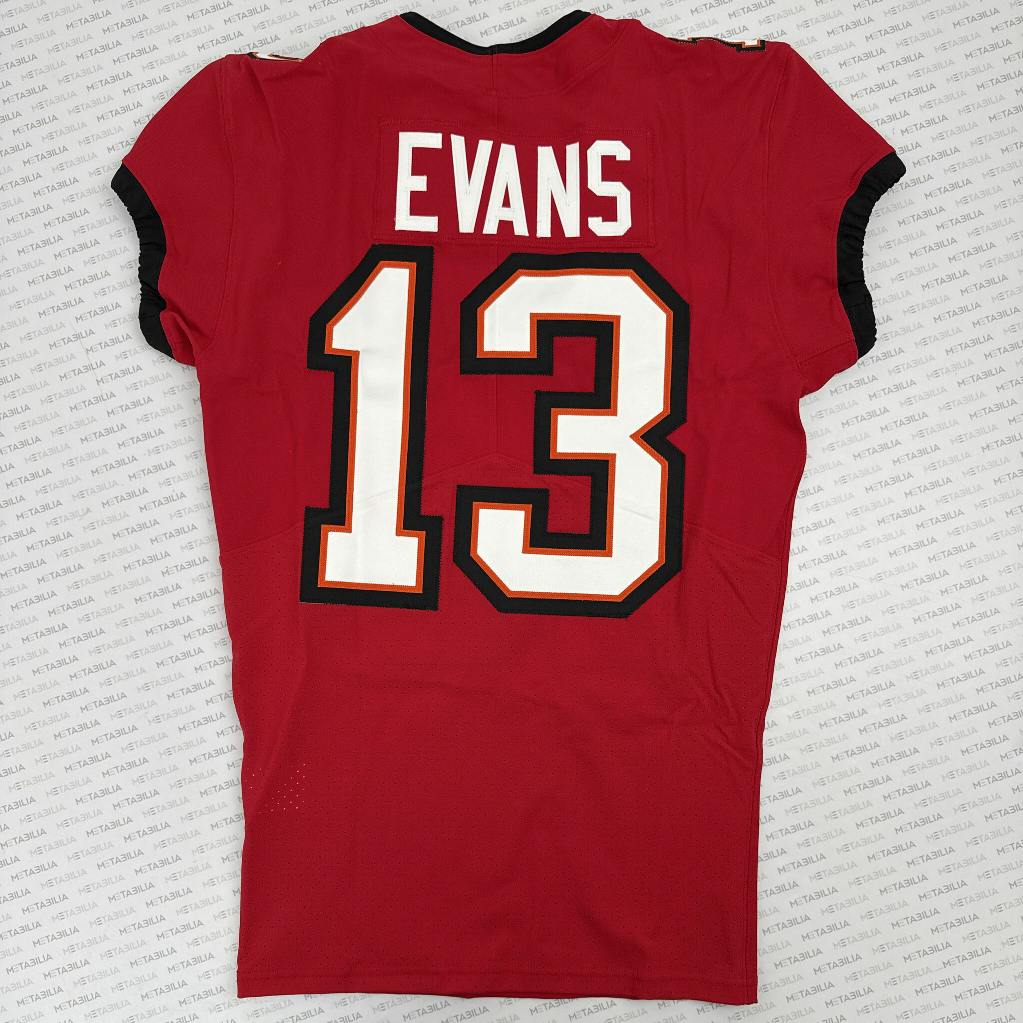 #13 Evans Red Game-Issued Jersey