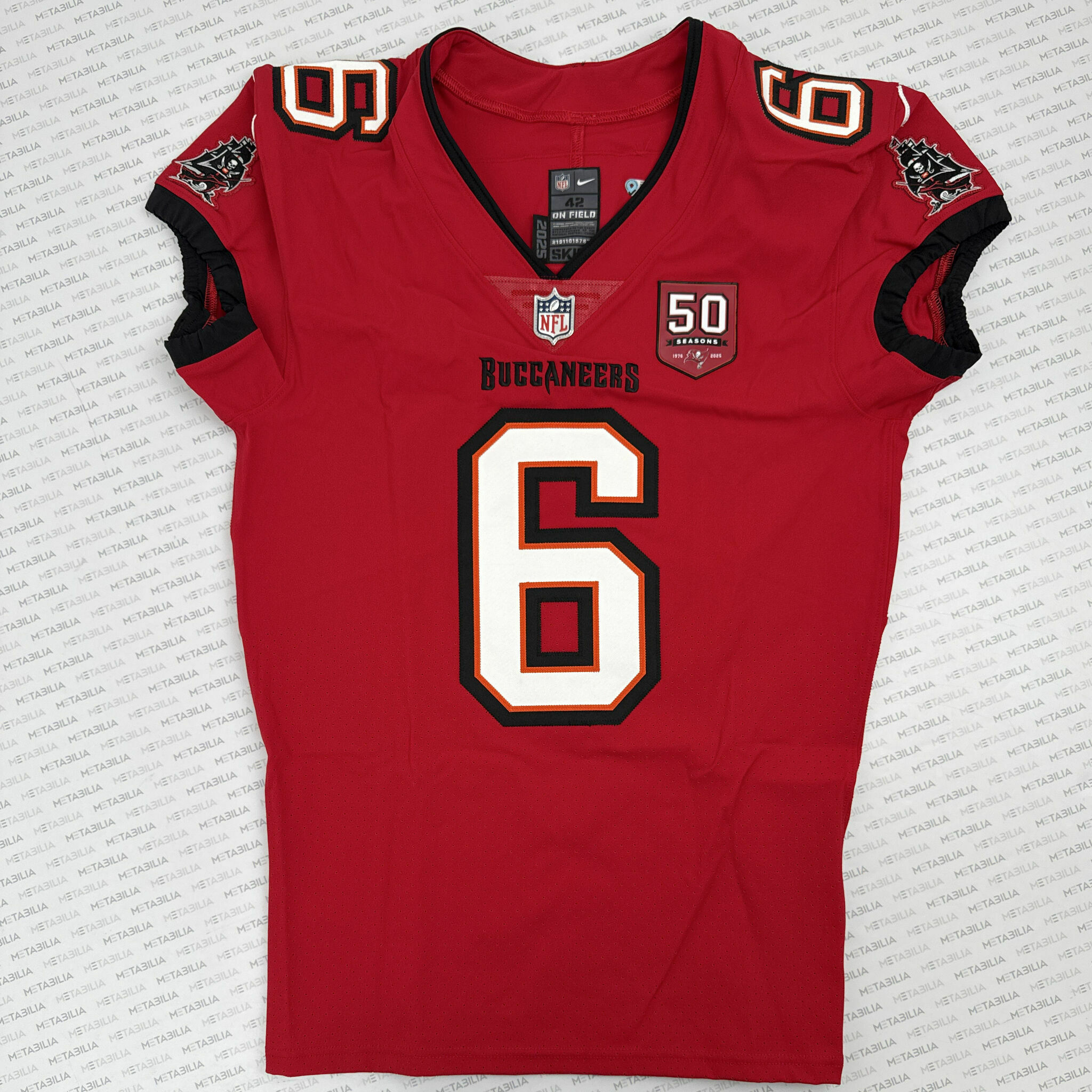 #6 Mayfield Red Game-Issued Jersey
