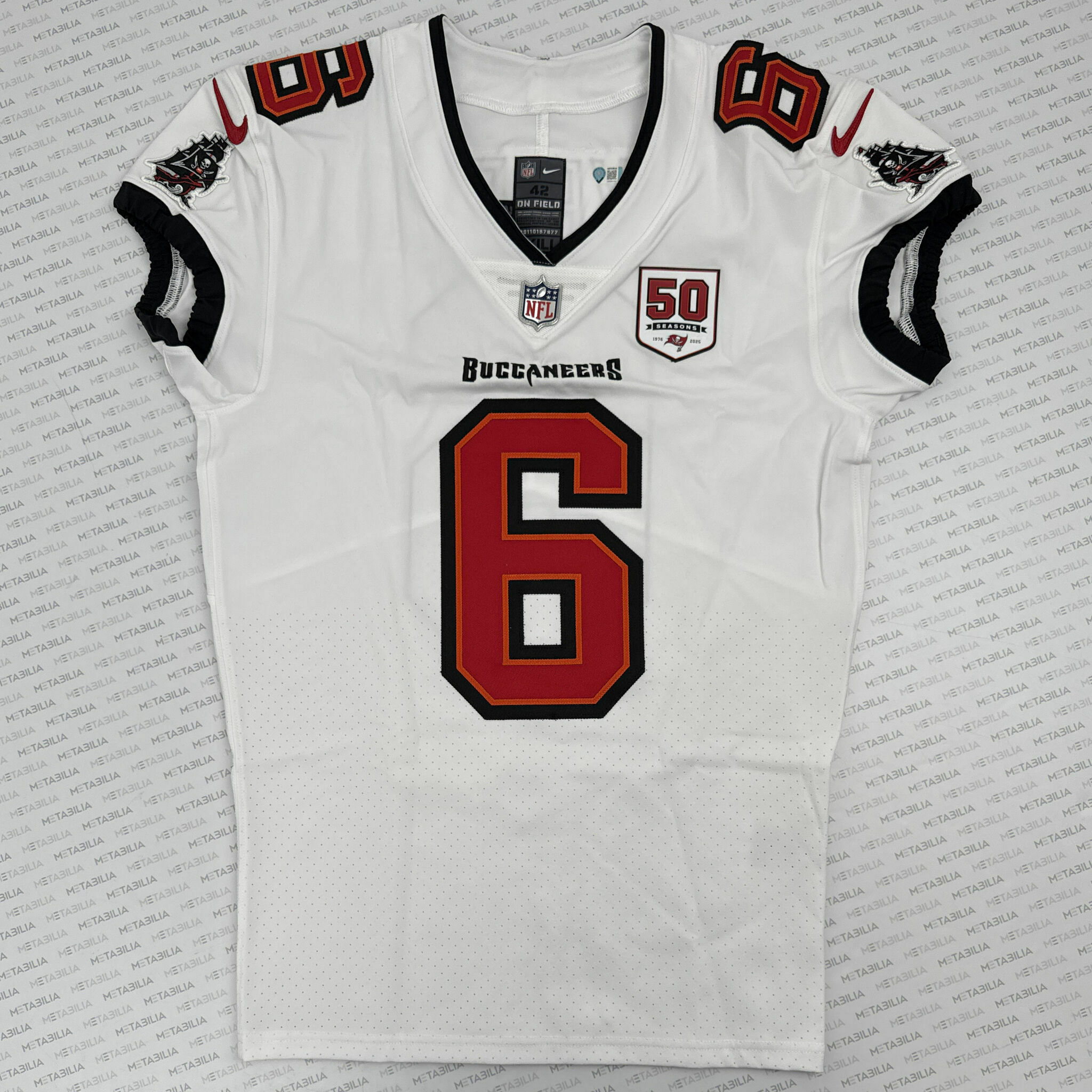 #6 Mayfield White Game-Issued Jersey