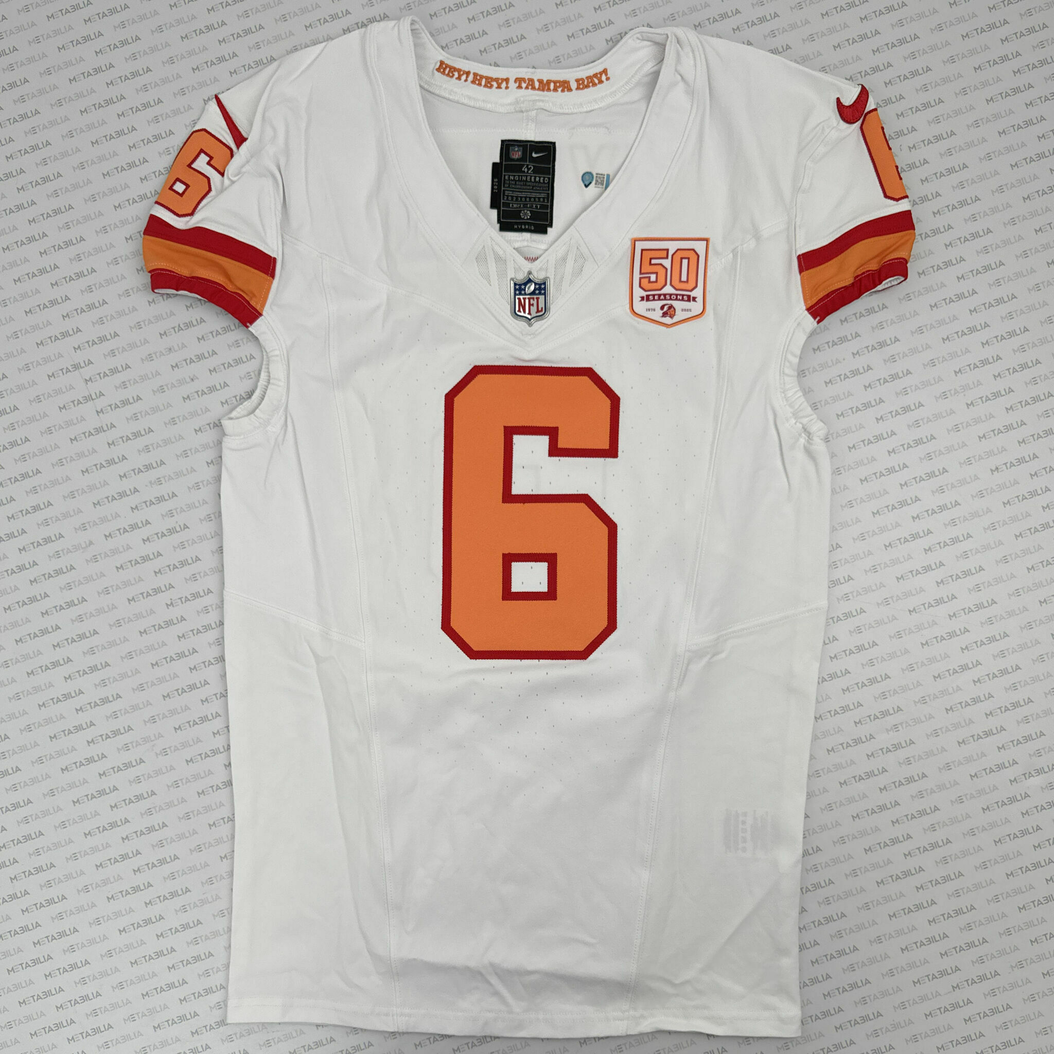 #6 Mayfield White 1976 Game-Issued Jersey