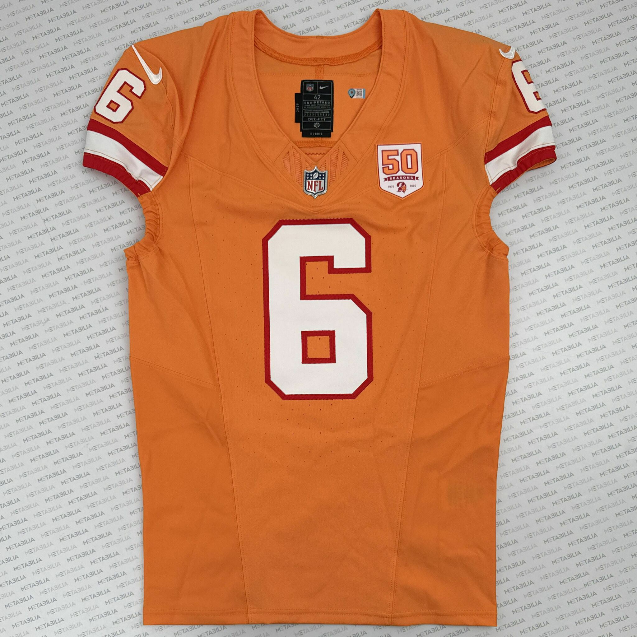 #6 Mayfield Creamsicle Game-Issued Jersey