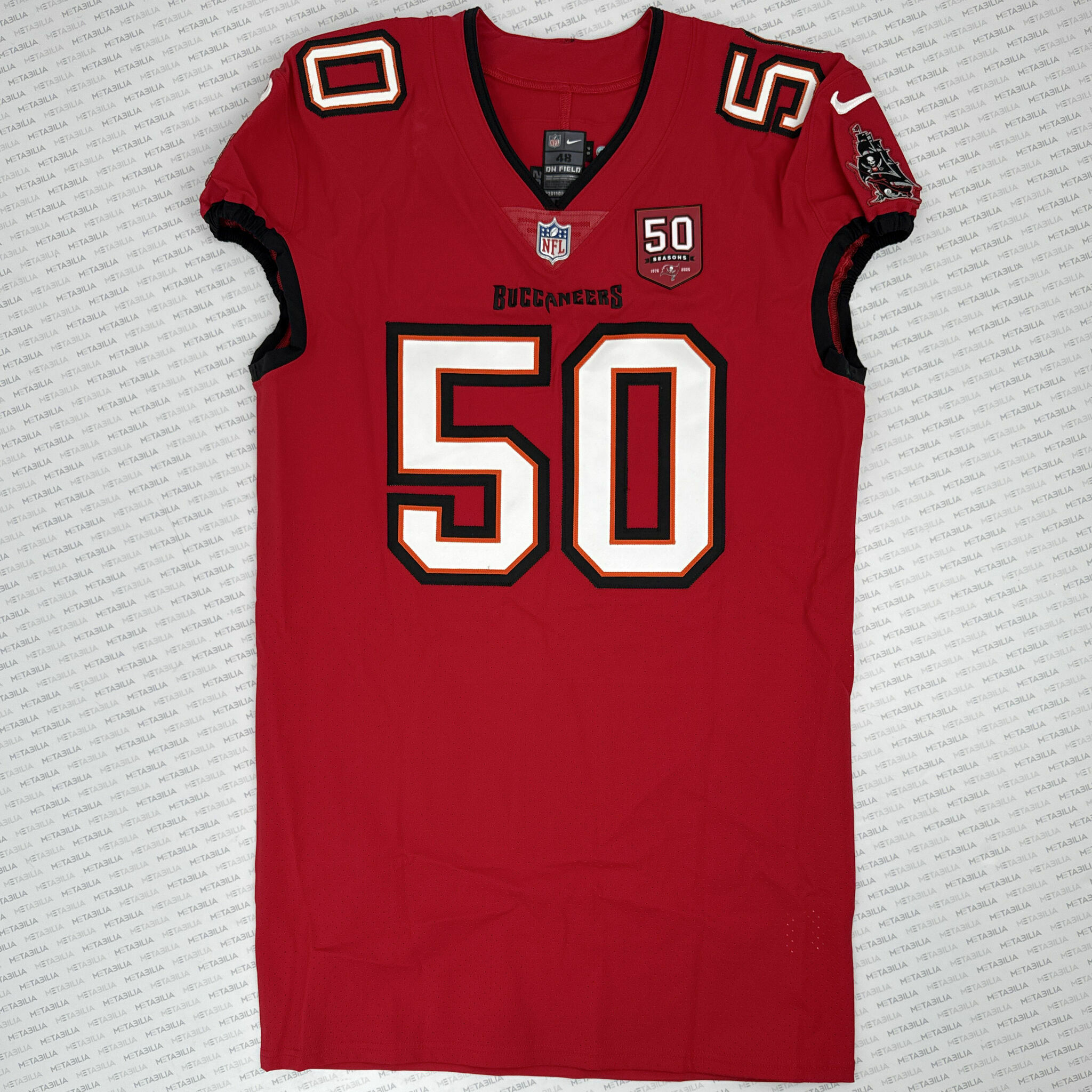 #50 Vea Red Game-Issued Jersey